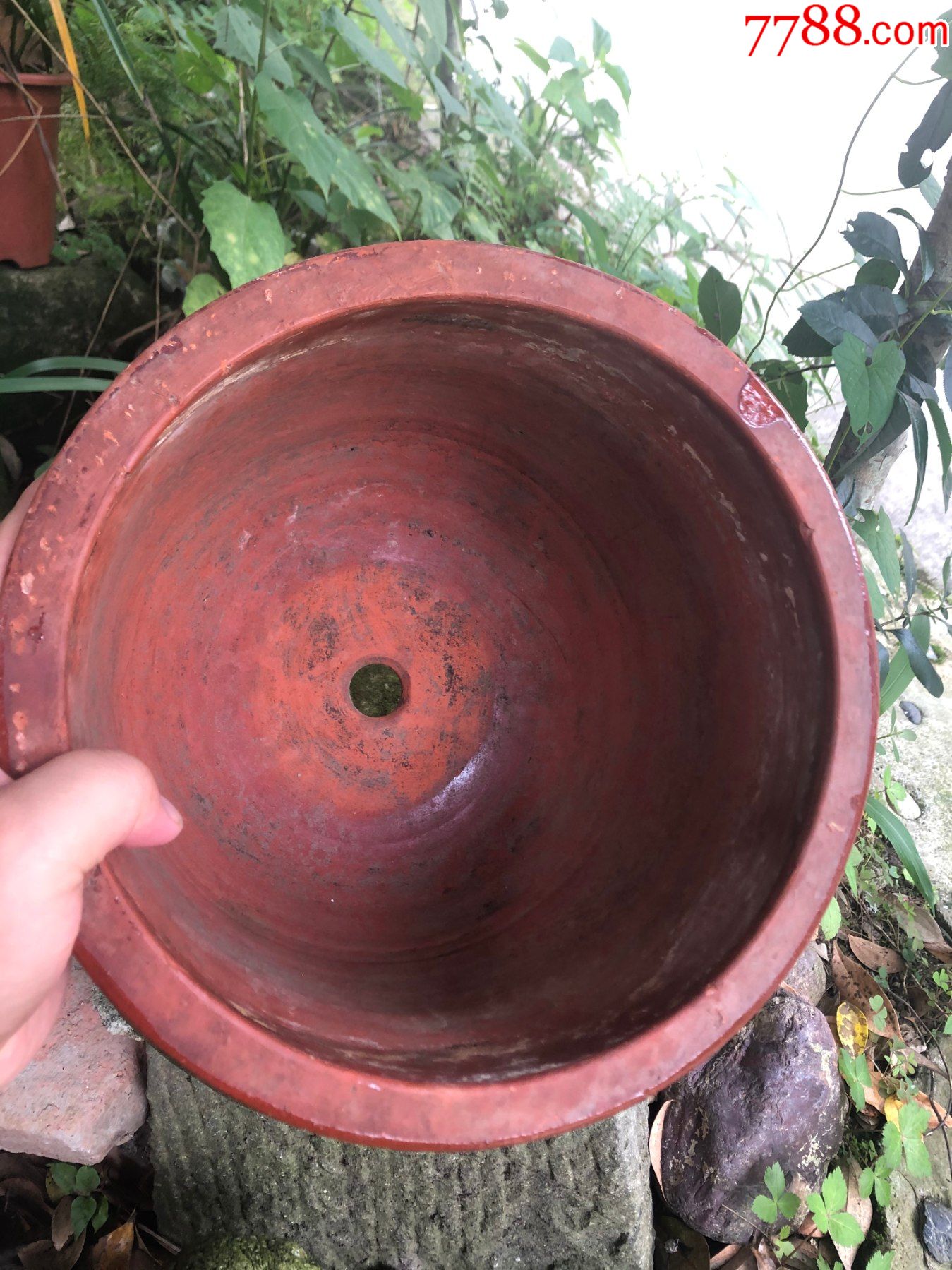 清代陶花盆,高20厘米,宽27厘米完整