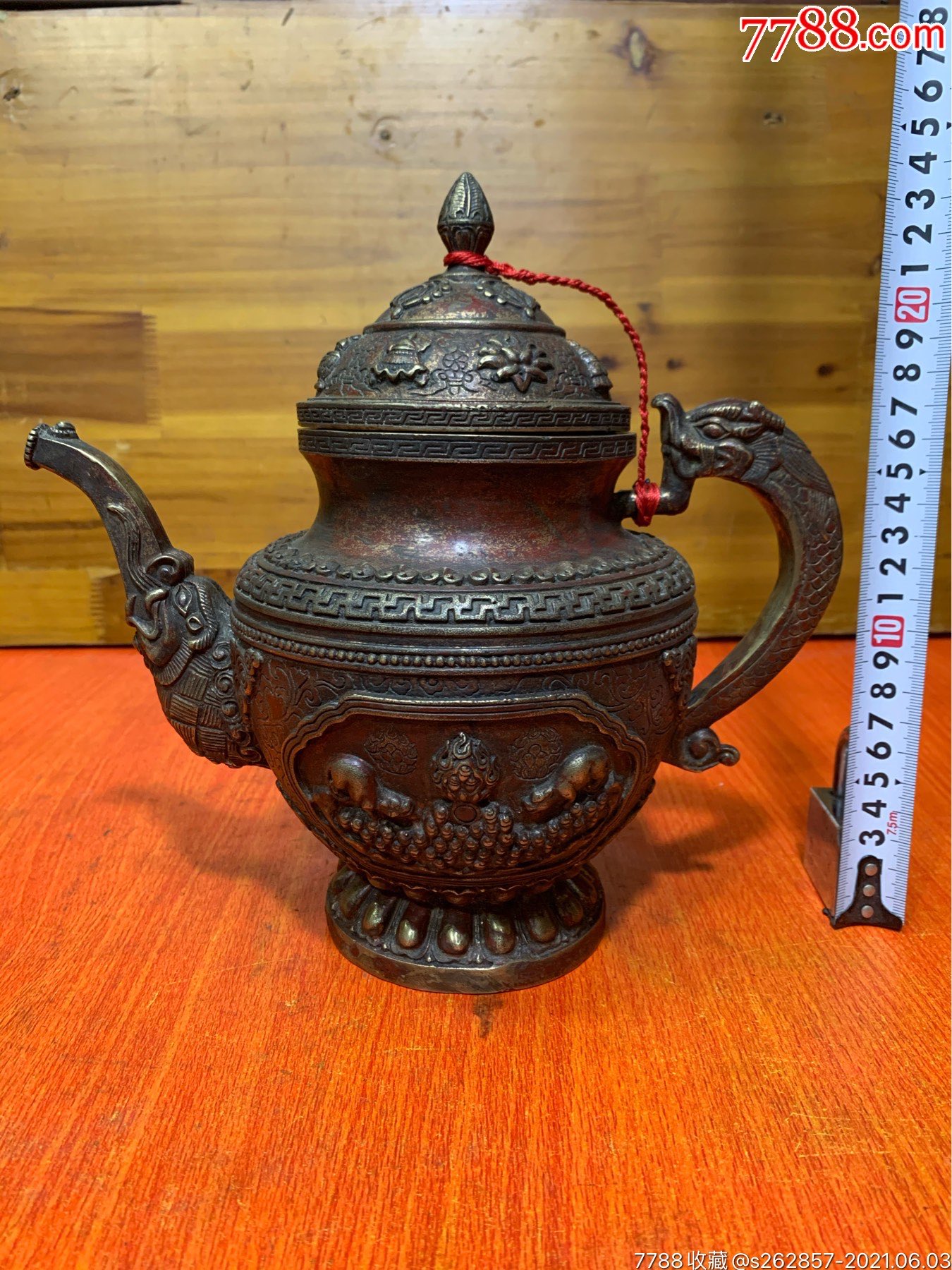 老黄铜酒壶茶壶_铜壶/铜瓶_图片鉴赏_收藏价格_7788