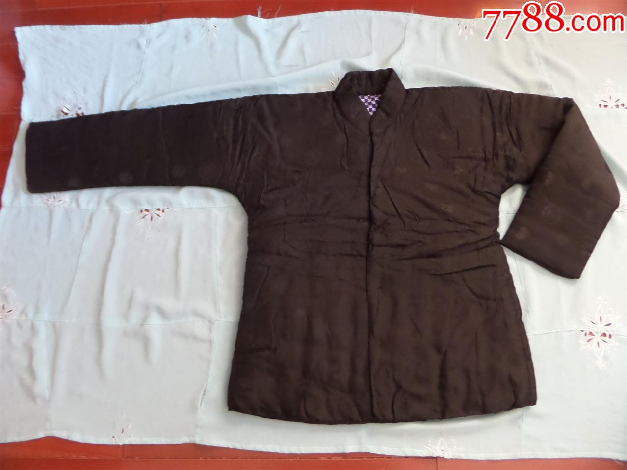 老棉袄6.7.80年代男式黑色线缇便服棉袄新的(935)