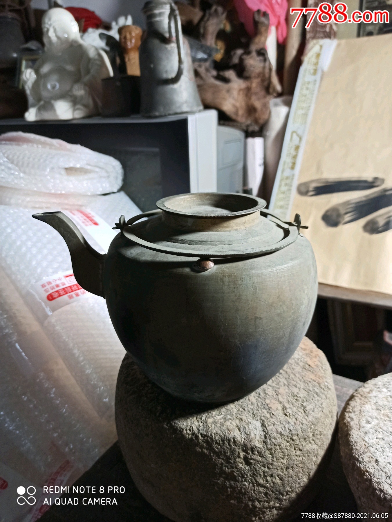 清代水煮铜茶壶