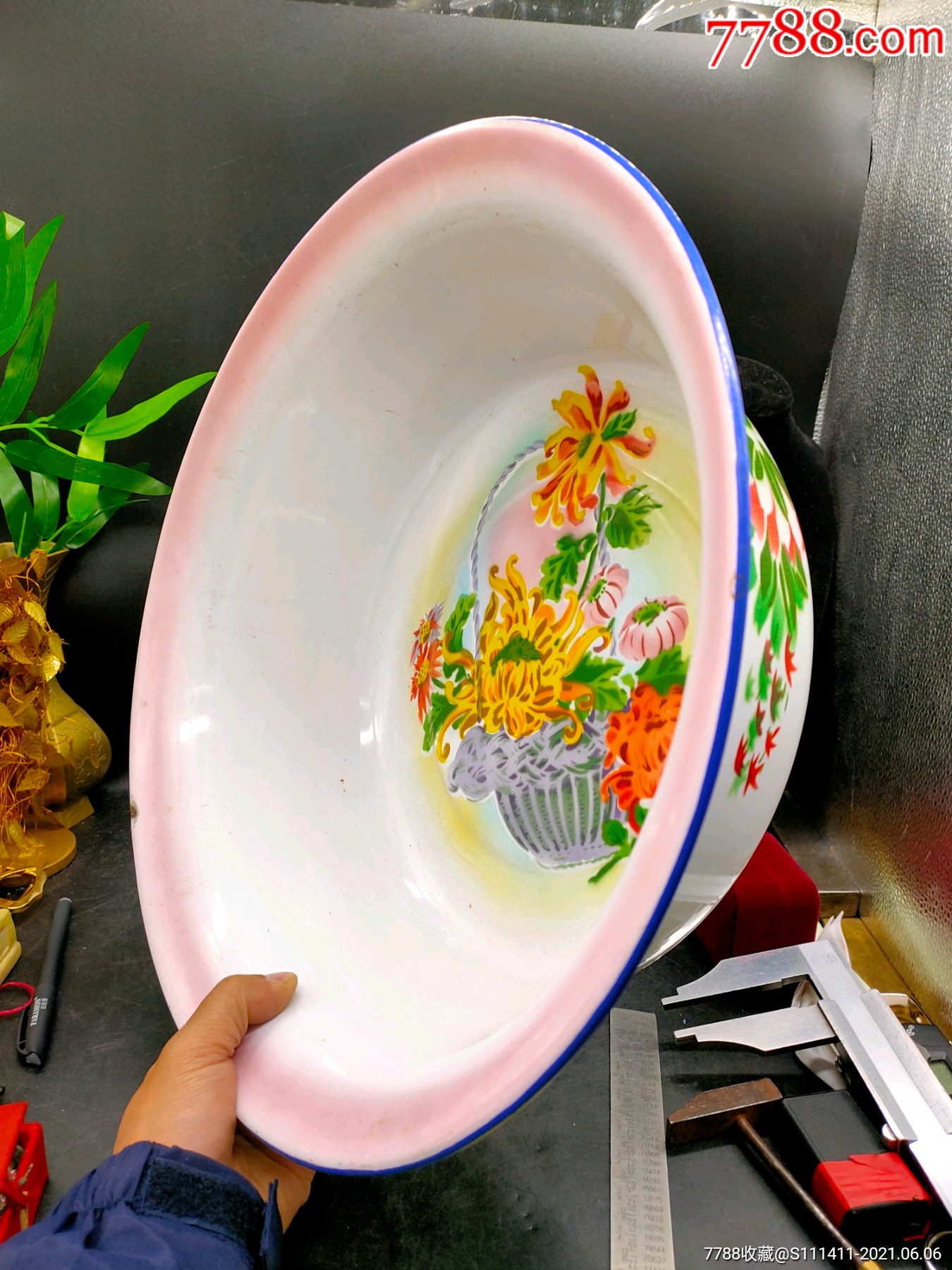 1965年菊花搪瓷盆_搪瓷_图片收藏_回收价格_7788相机