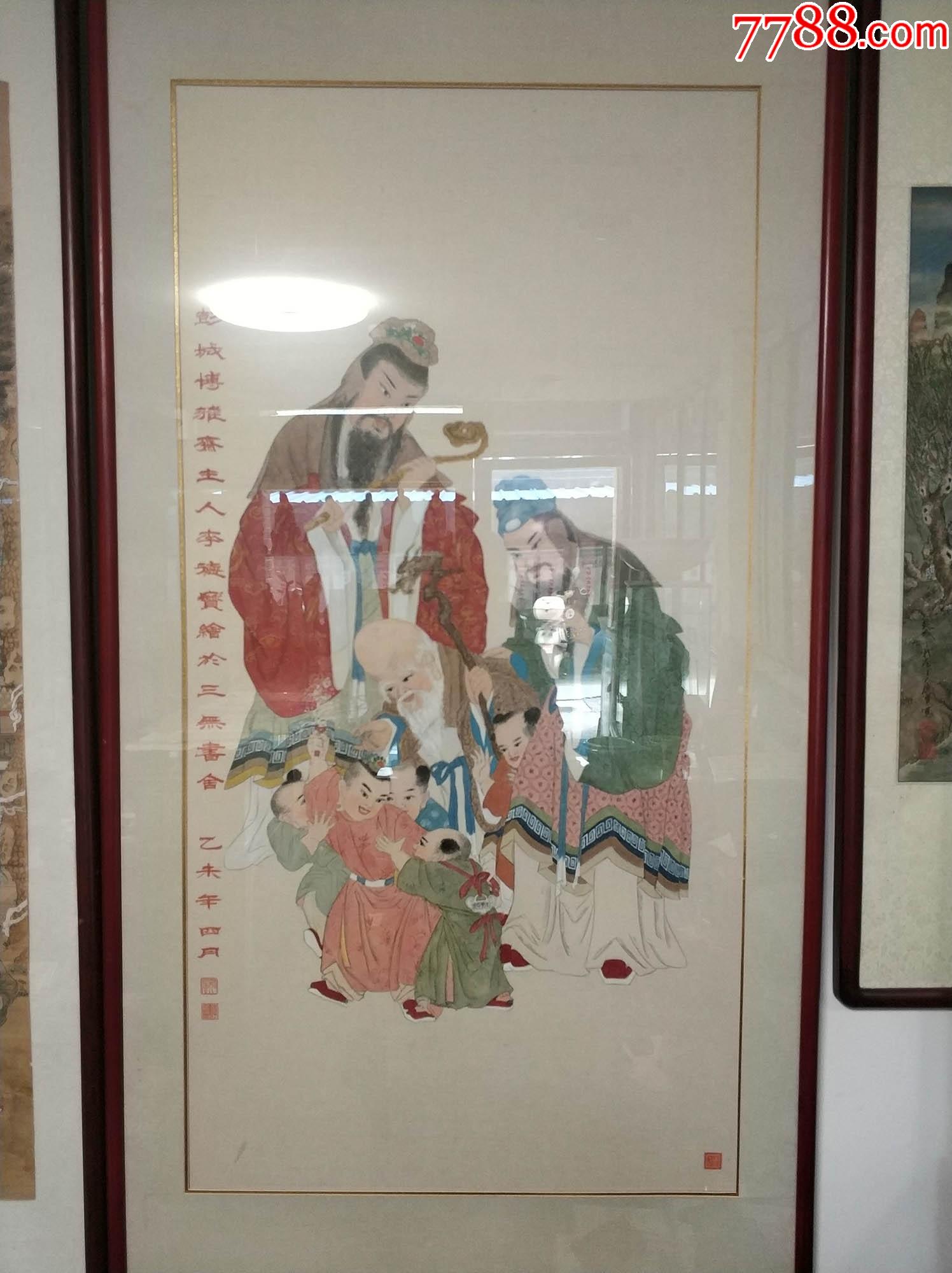 中国传统工笔画福禄寿五子登科精品工笔画国画收藏精品定制工笔