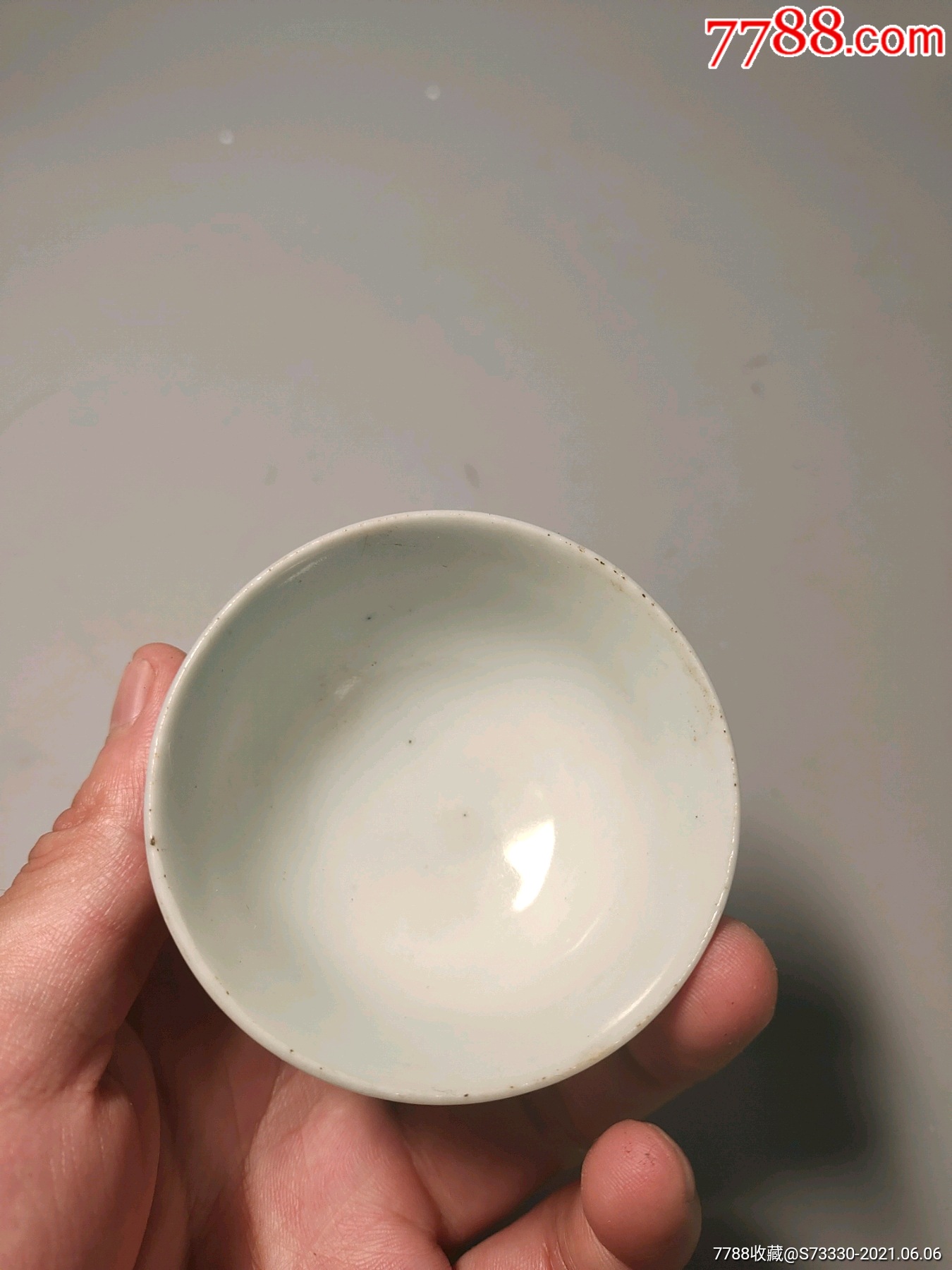 晚清蓝边小杯子一只