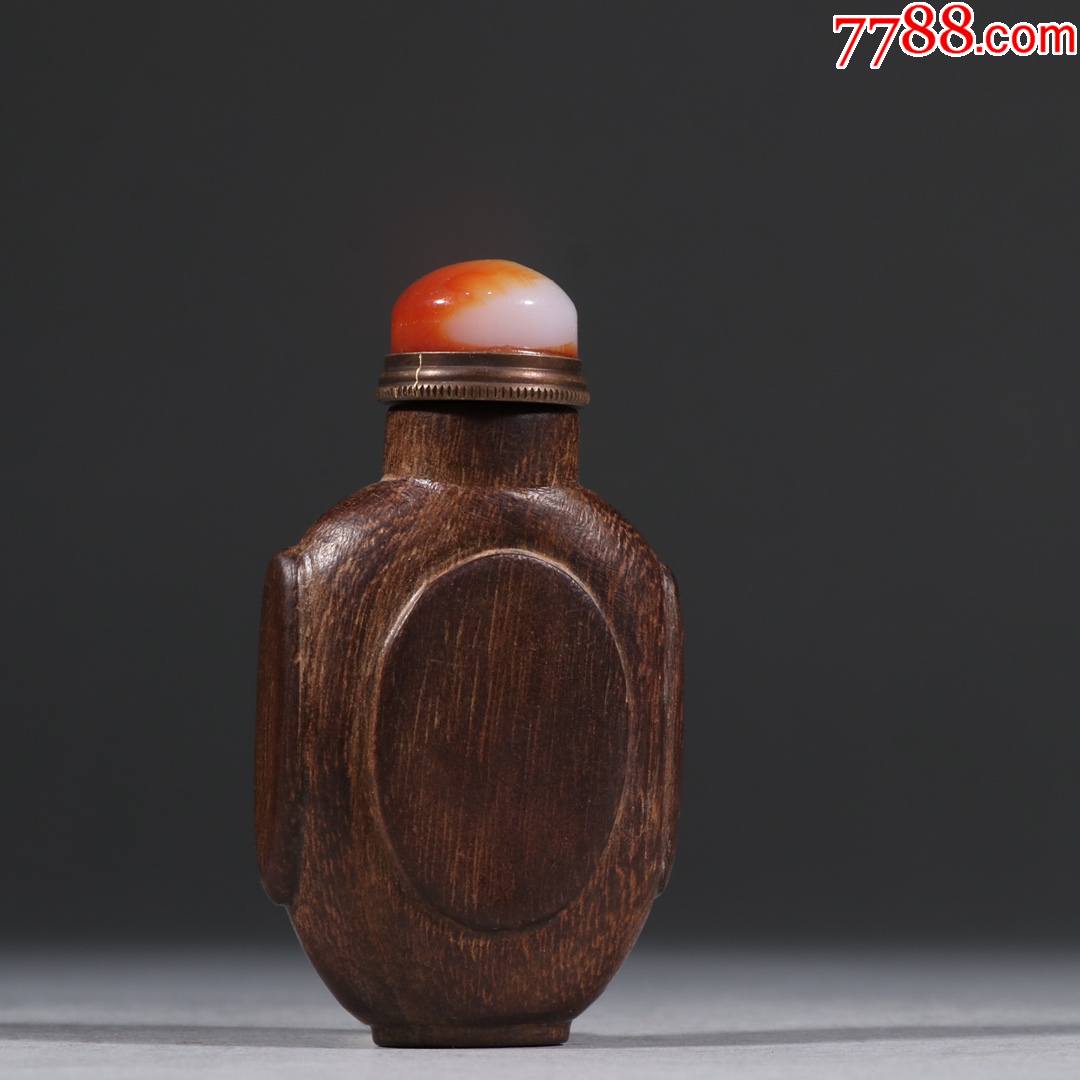 晚清老沉香鼻烟壶_其他根雕/木雕_第4张_7788铜器收藏