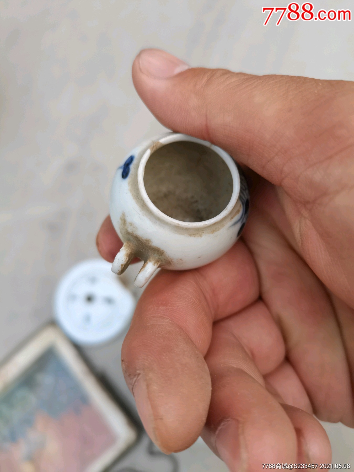 鸟食罐_青花瓷_作品图片_收藏价格_7788纸艺