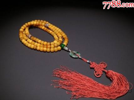 清老蜜蜡108佛珠一串