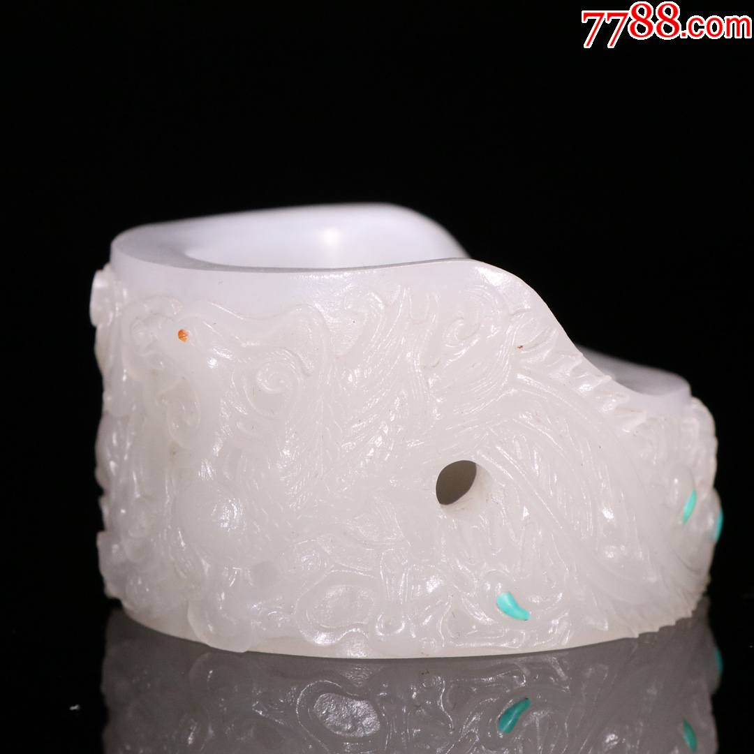 和田玉"龙凤呈祥"发箍