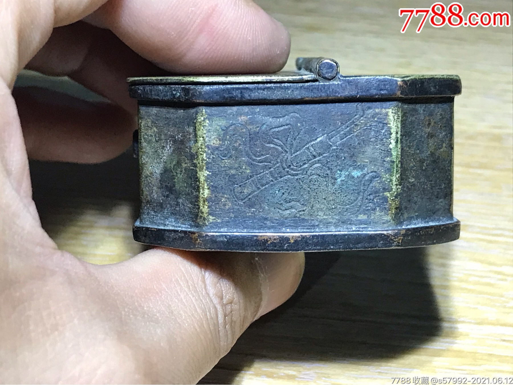 清代铜墨盒