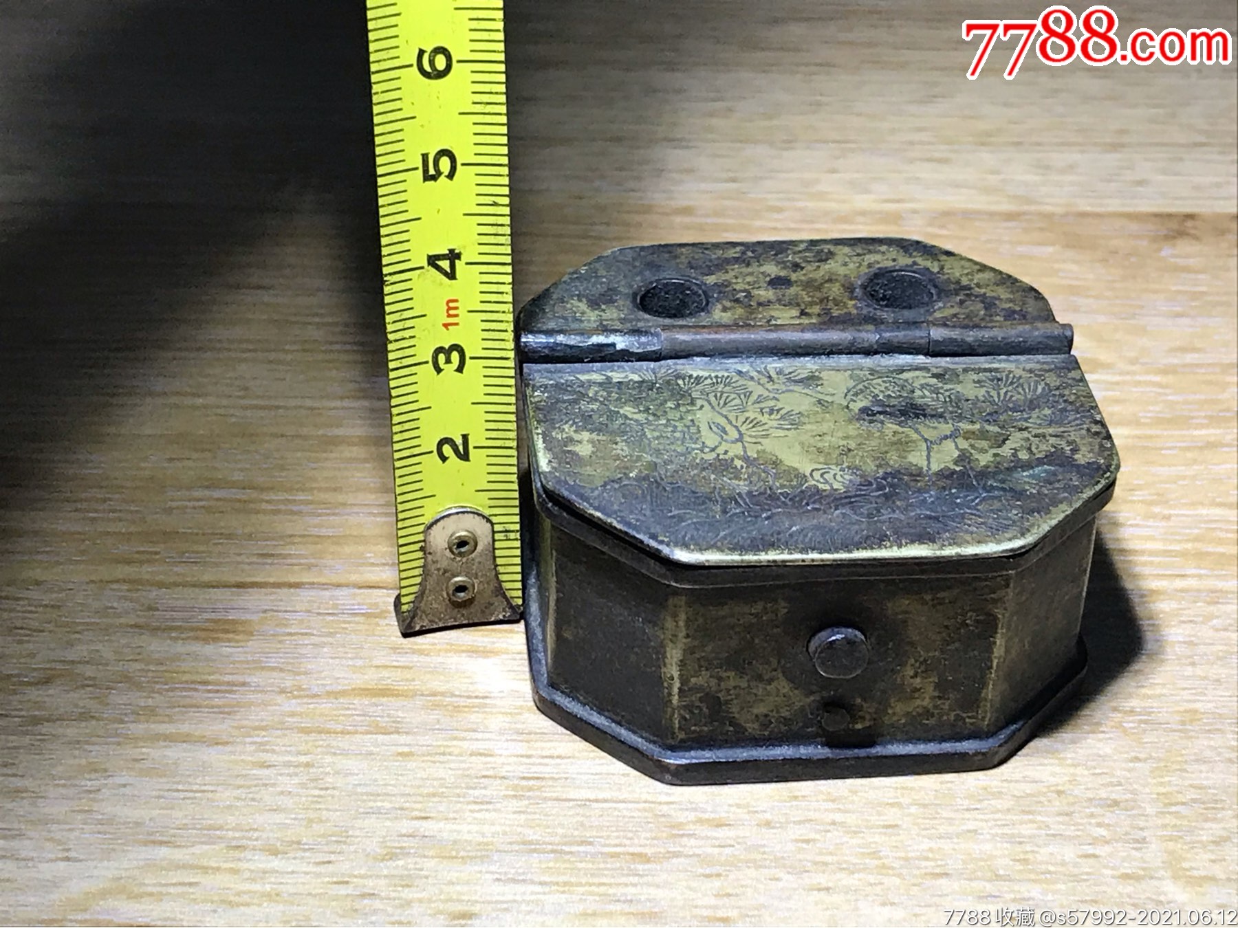 清代铜墨盒