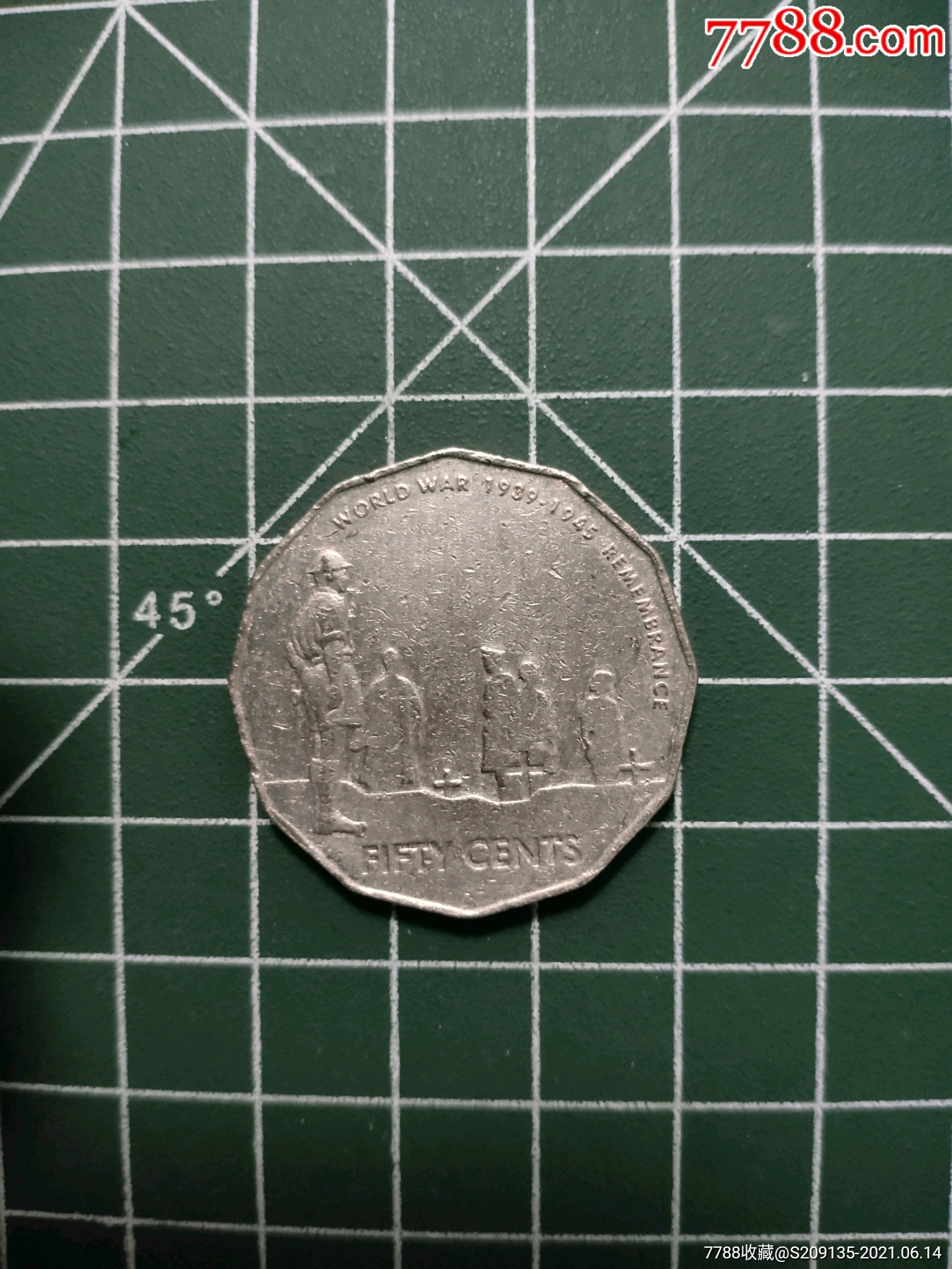 外国硬币澳大利亚50分纪念币二,满五十元包邮