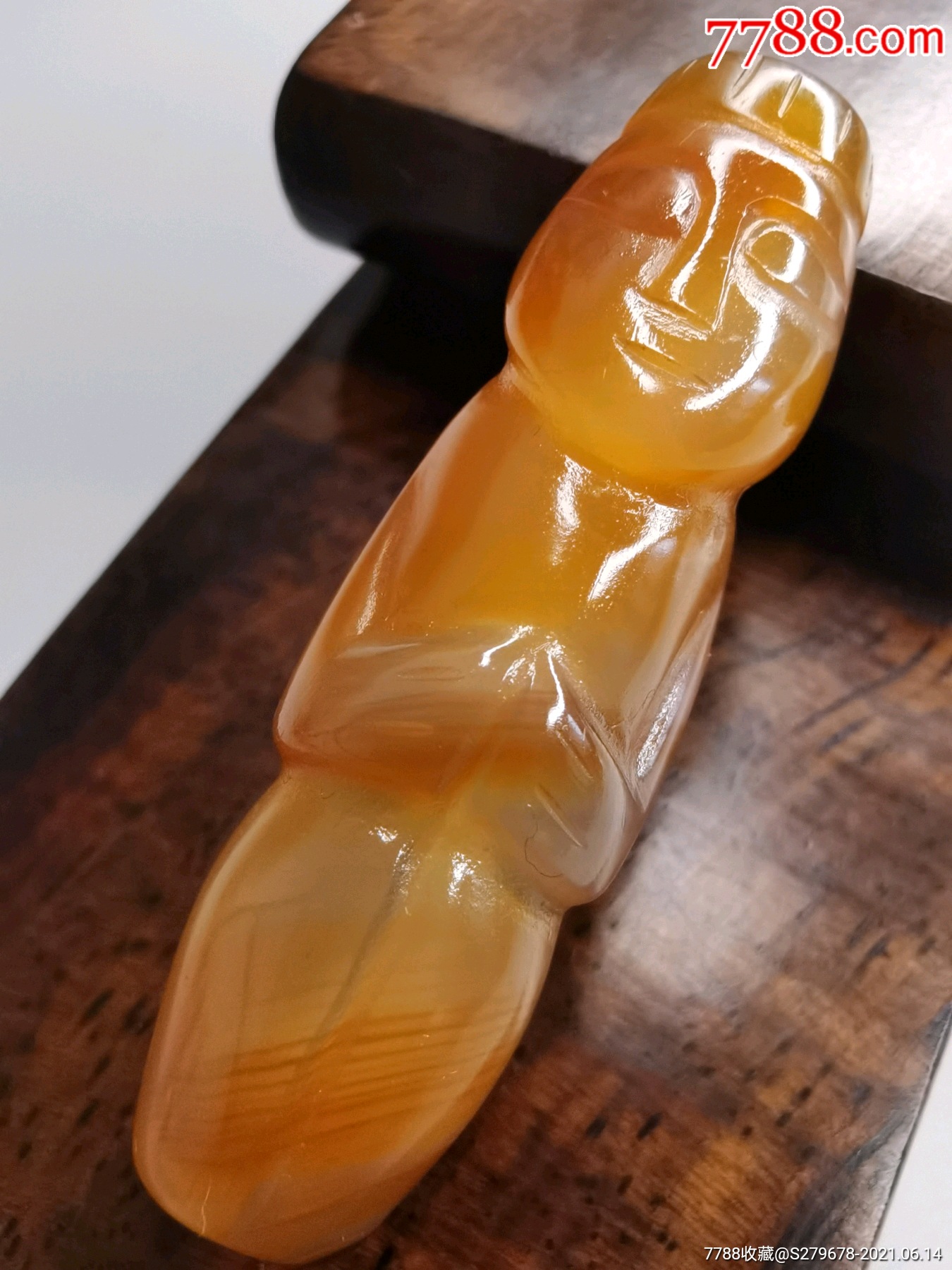 玛瑙翁仲勒子佩珠挂件