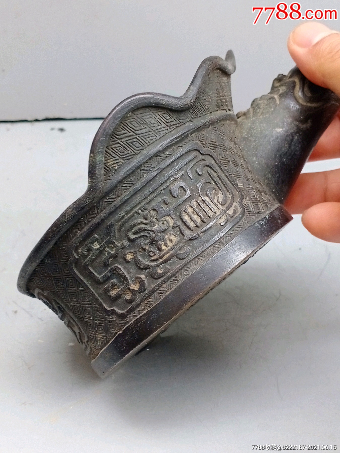 清代精致刻工铜熨斗-价格:1300元-se80847573-铜杂件-零售-7788铜器