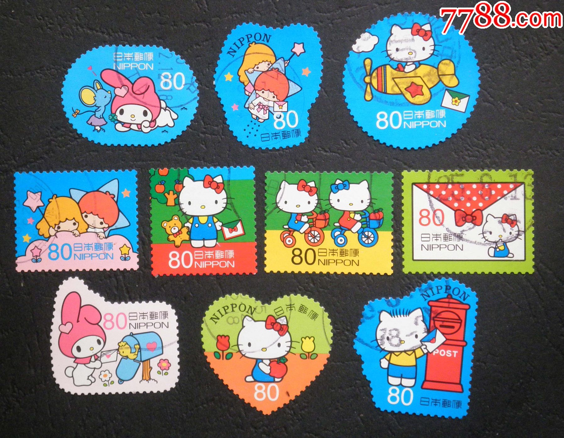 日本信销邮票2013年卡通hellokitty凯蒂猫10全g74