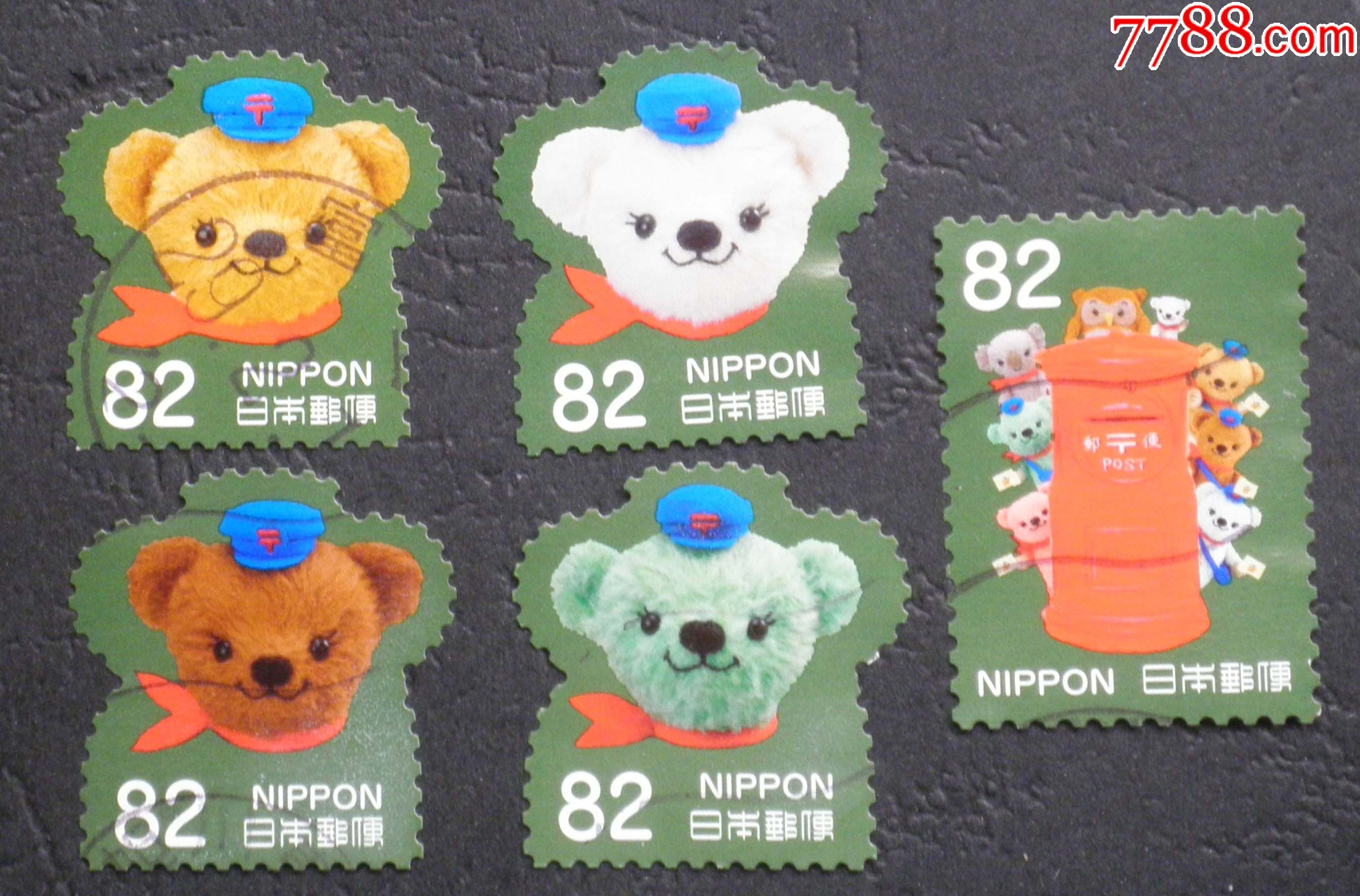 日本信销邮票2016年卡通人物泰迪熊5全g140