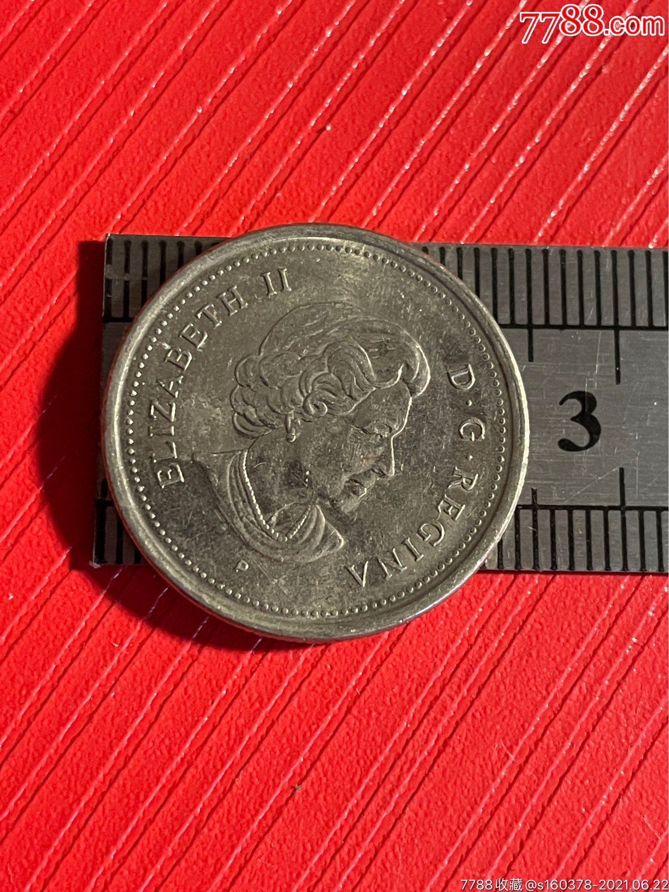 外国硬币加拿大硬币2005加拿大25分硬币伊丽莎白女王
