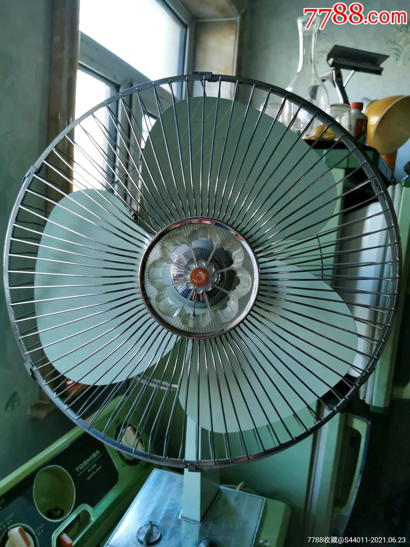 80年代铝电风扇,老物件老家电