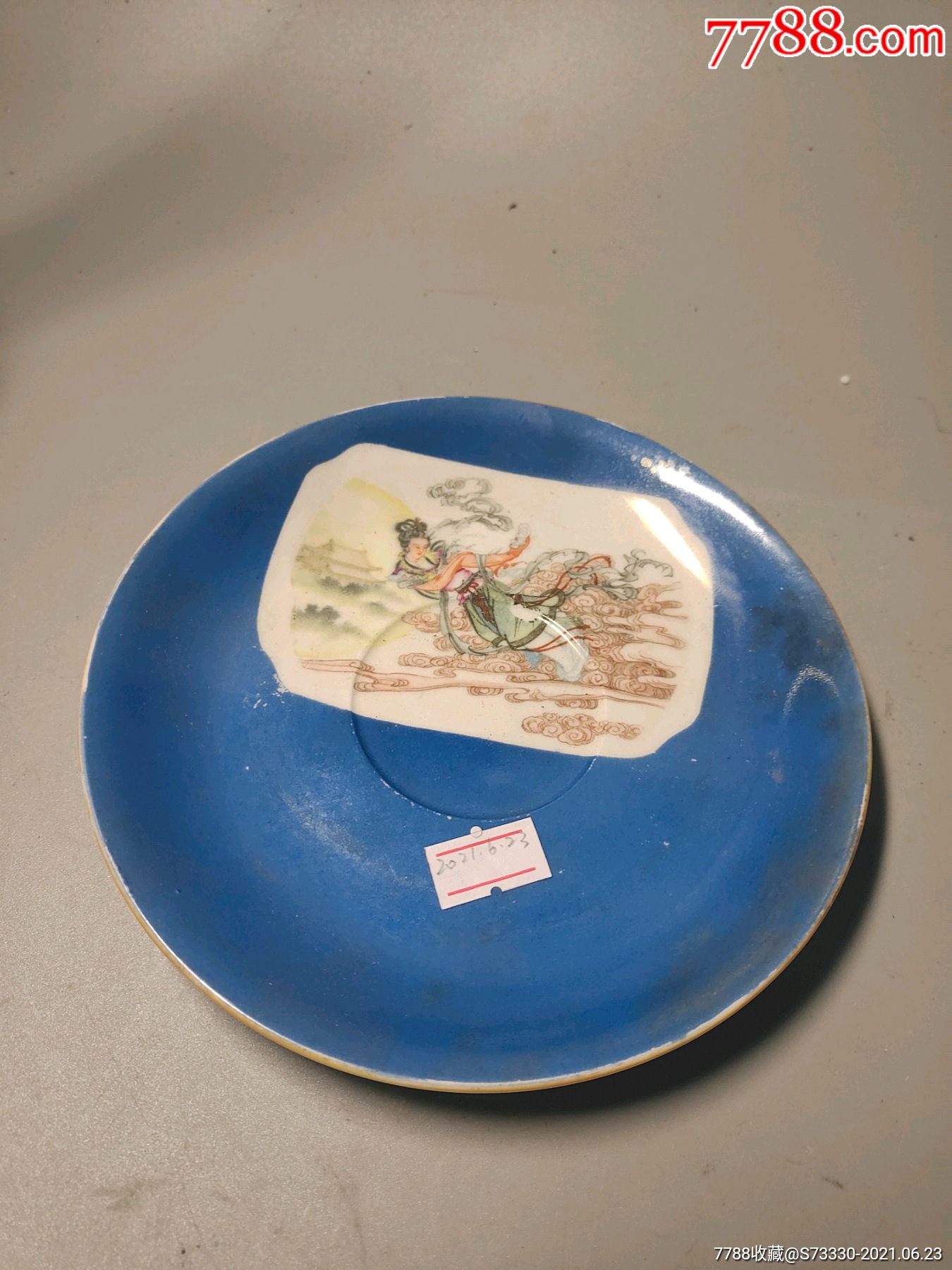 创汇期,唐山五瓷,嫦娥奔月茶碟-价格:15元-se81009401