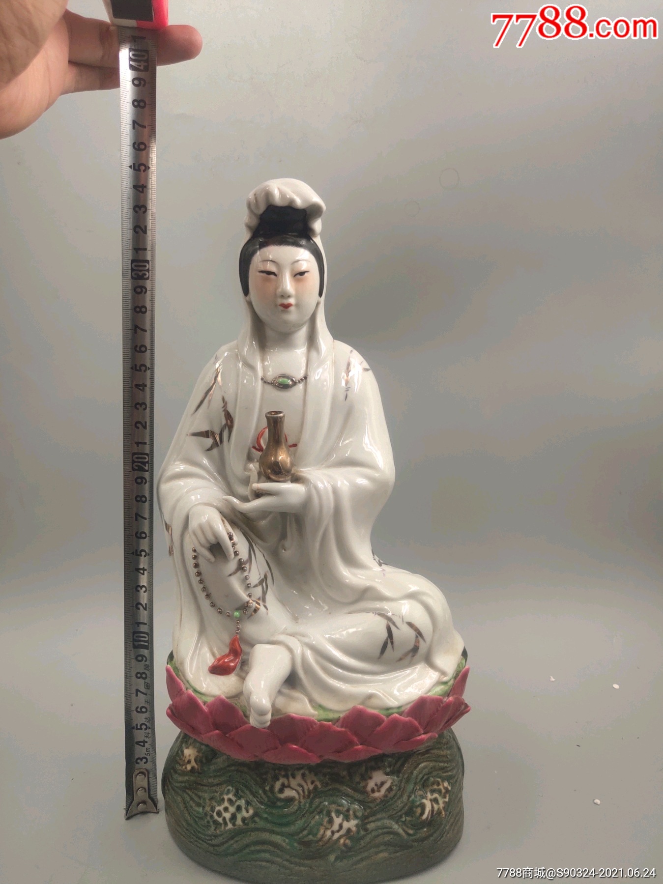 精美567景德镇雕塑瓷厂观音像