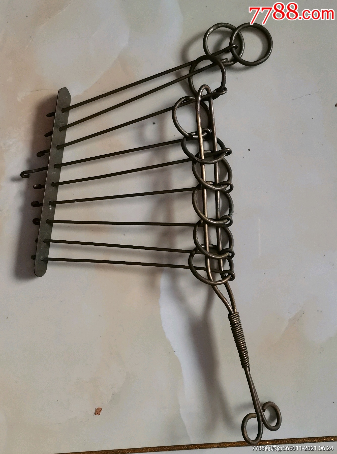 老玩具九连环铜制