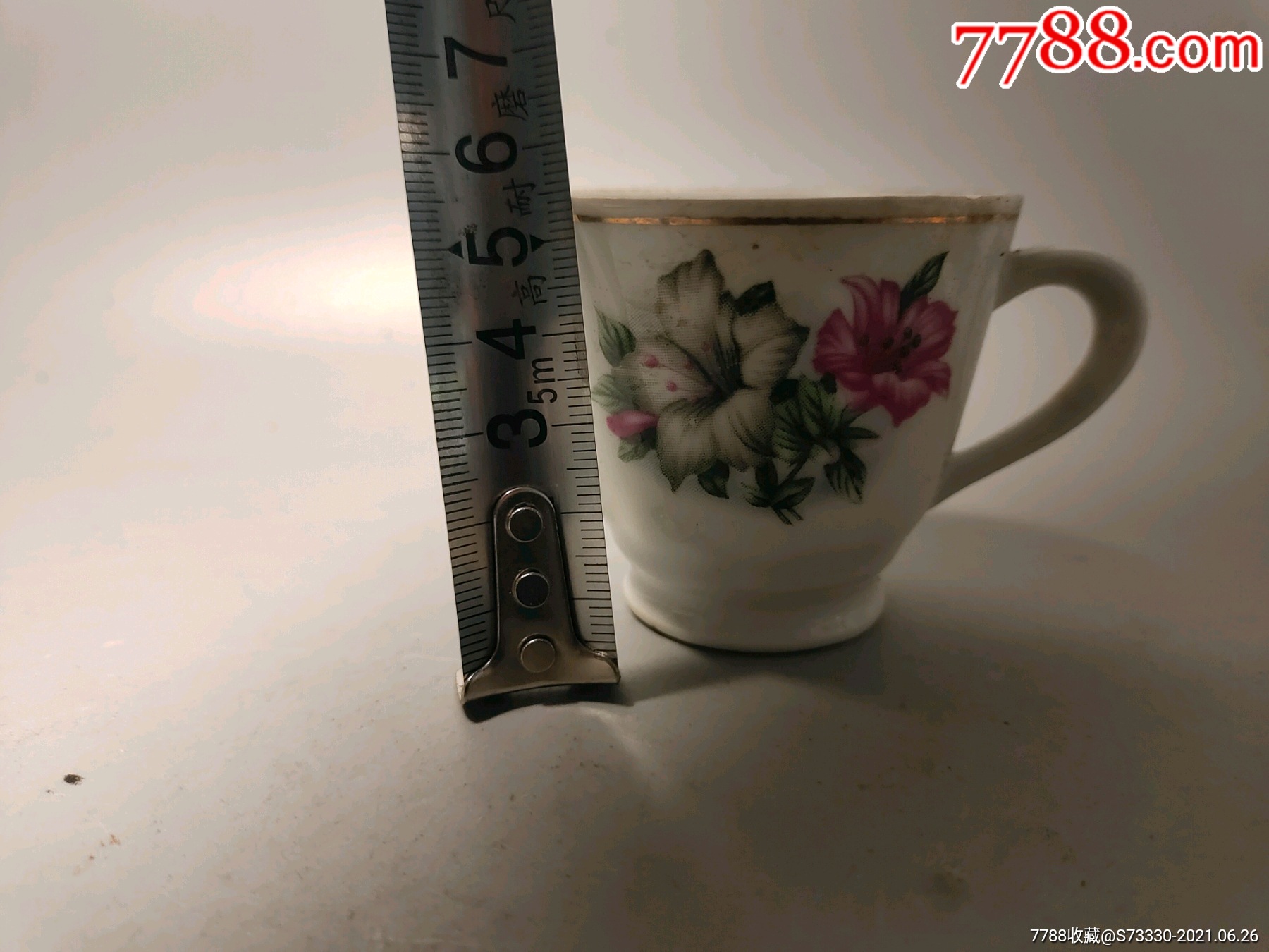 567瓷器,70年代喇叭花小杯子一只7