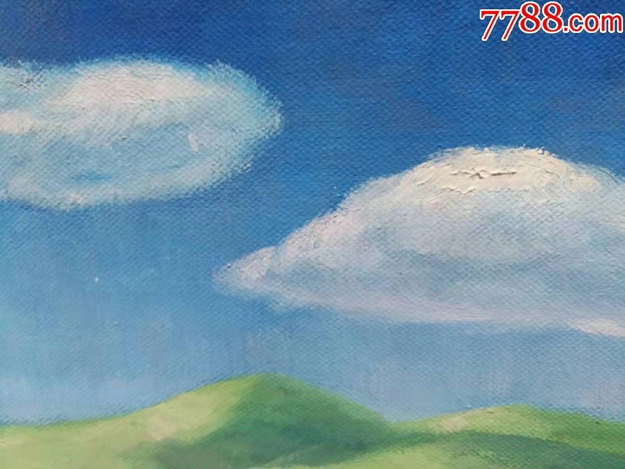 俄罗斯油画.蓝蓝的天上白云飘
