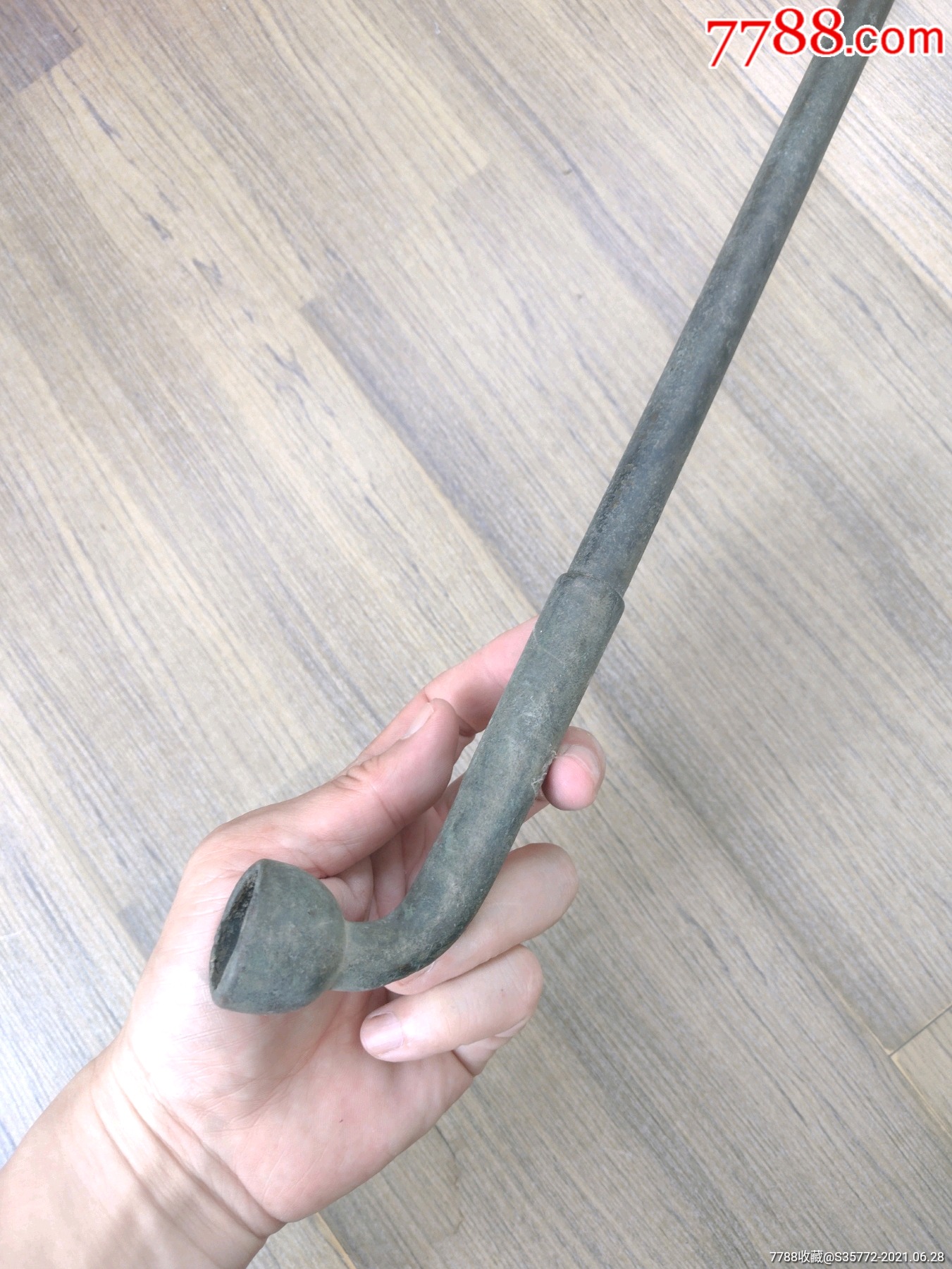 全铜拦面叟,可以是烟杆,可以是兵器