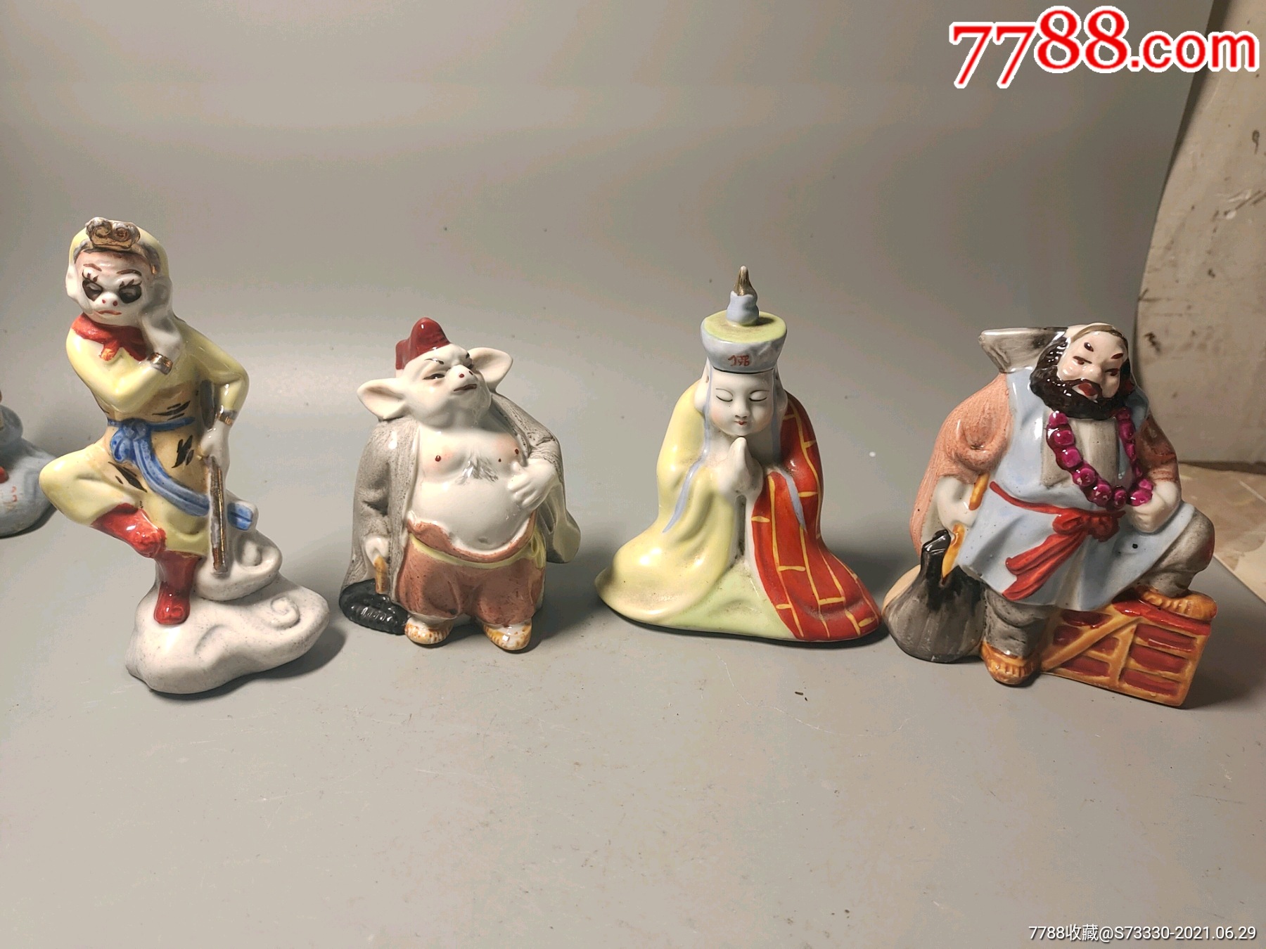 文革,景德镇雕塑瓷厂,西游记人物瓷塑一组1