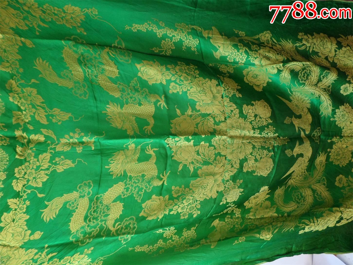 老被面780年代真丝软缎被面苏锦丝织厂844