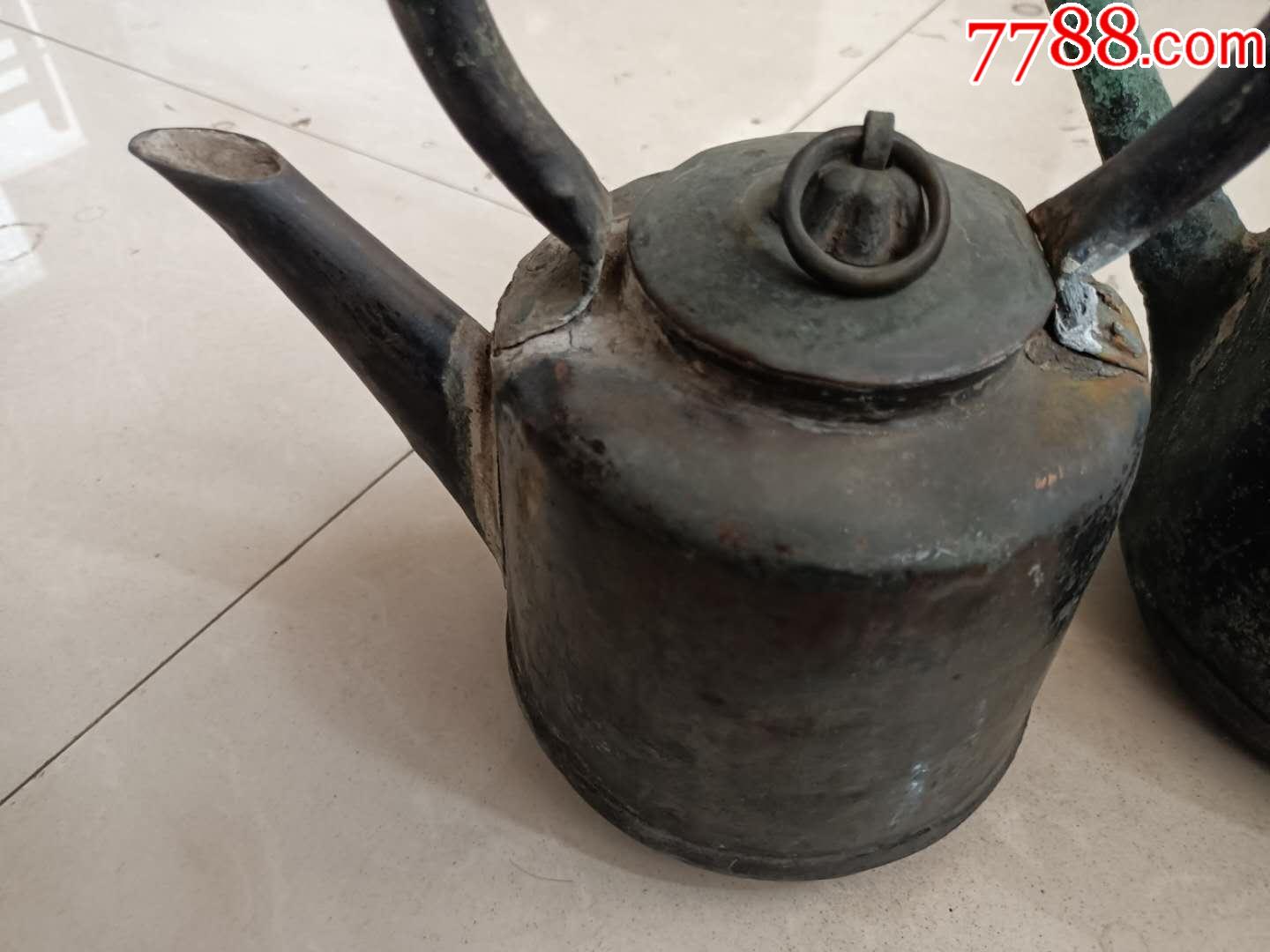 民国时期的老物件铜茶壶水壶2个,铜器少一个盖子手头特重_铜壶/铜瓶