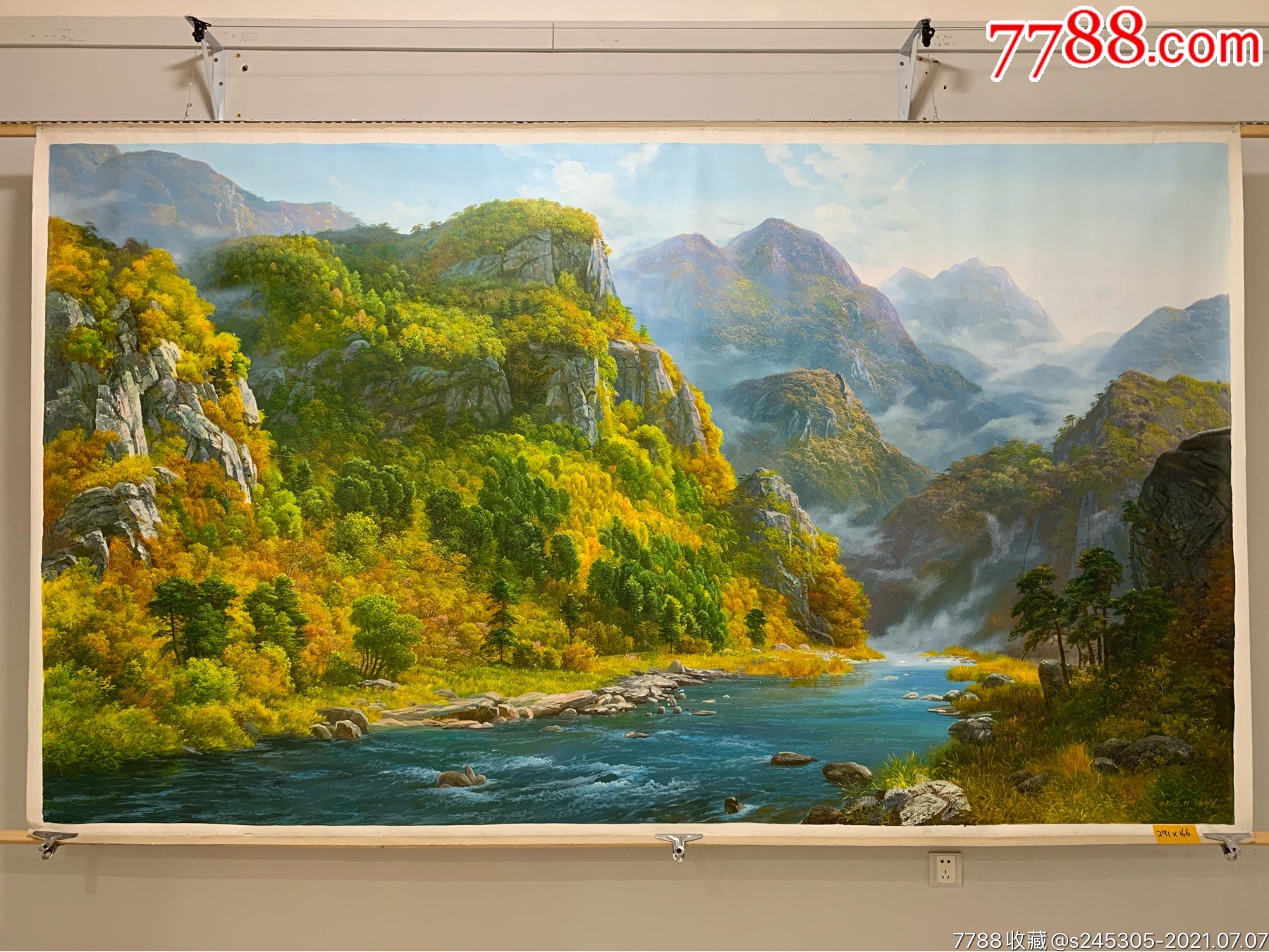 朝鲜油画山水风景一级画家金成浩