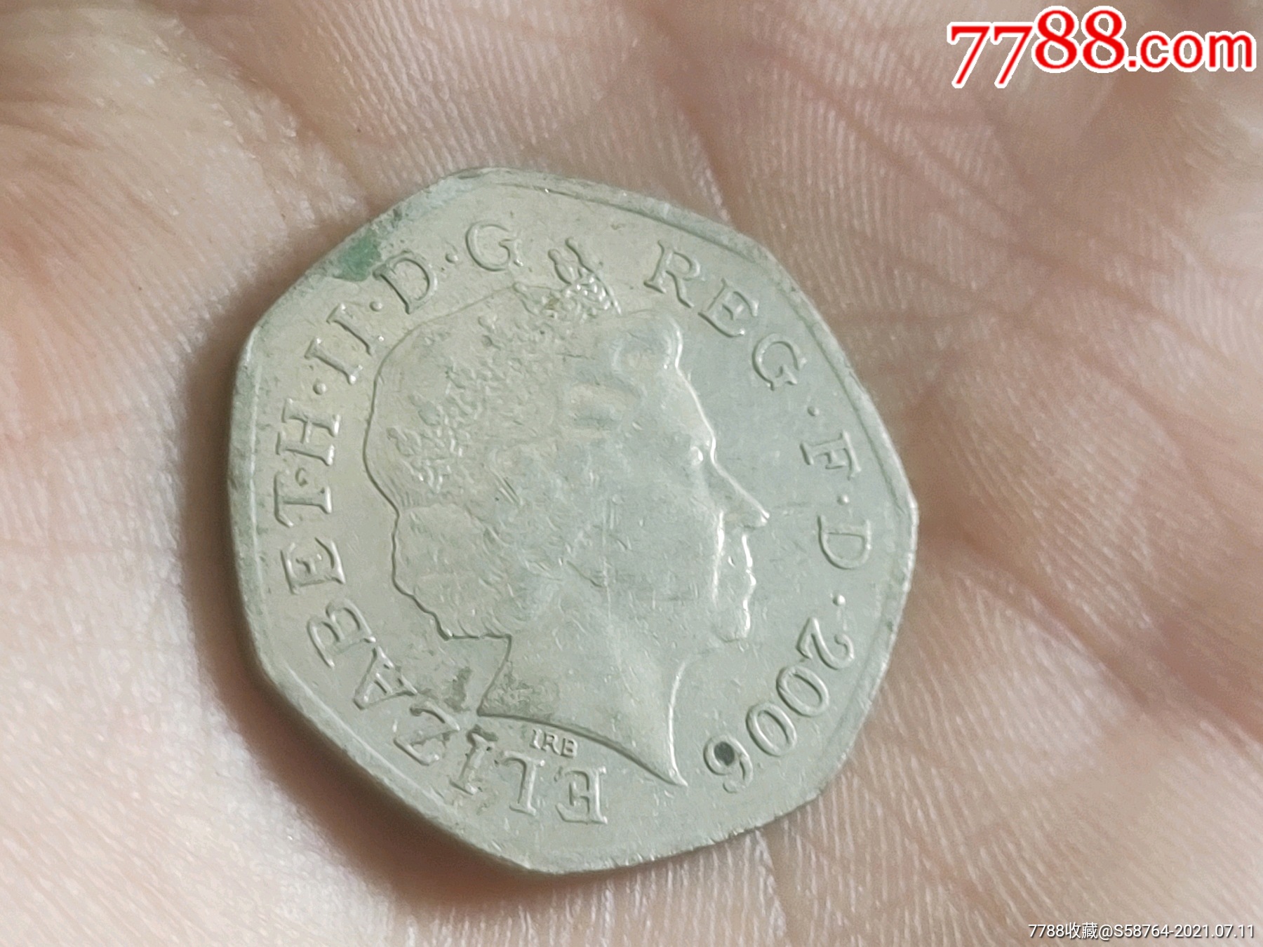英国06年50便士救人纪念币