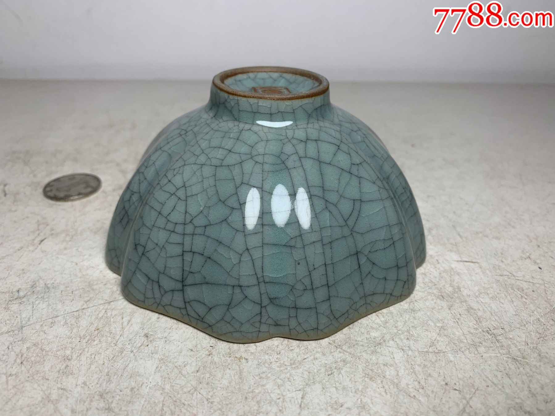 八十年代青釉开片仿古茶碗_青瓷/秘色瓷_第2张_7788瓷器