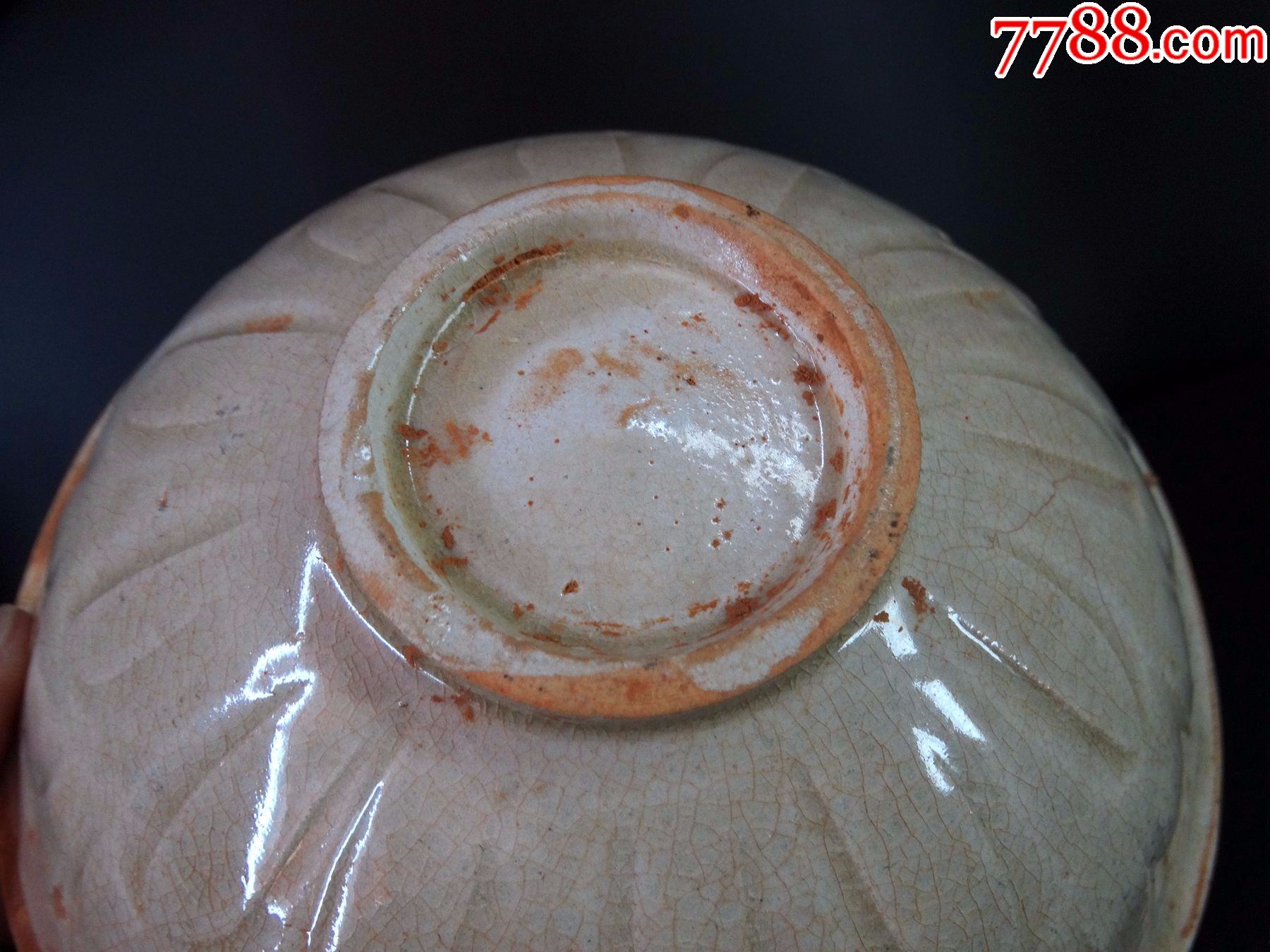 包真南宋刻花花瓣纹芒口南定大碗标本_青白瓷/影青瓷_第6张_7788瓷器