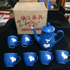 一套文革时期荷花茶具(山东博山东方红陶瓷厂)(se81581063)_7788收藏