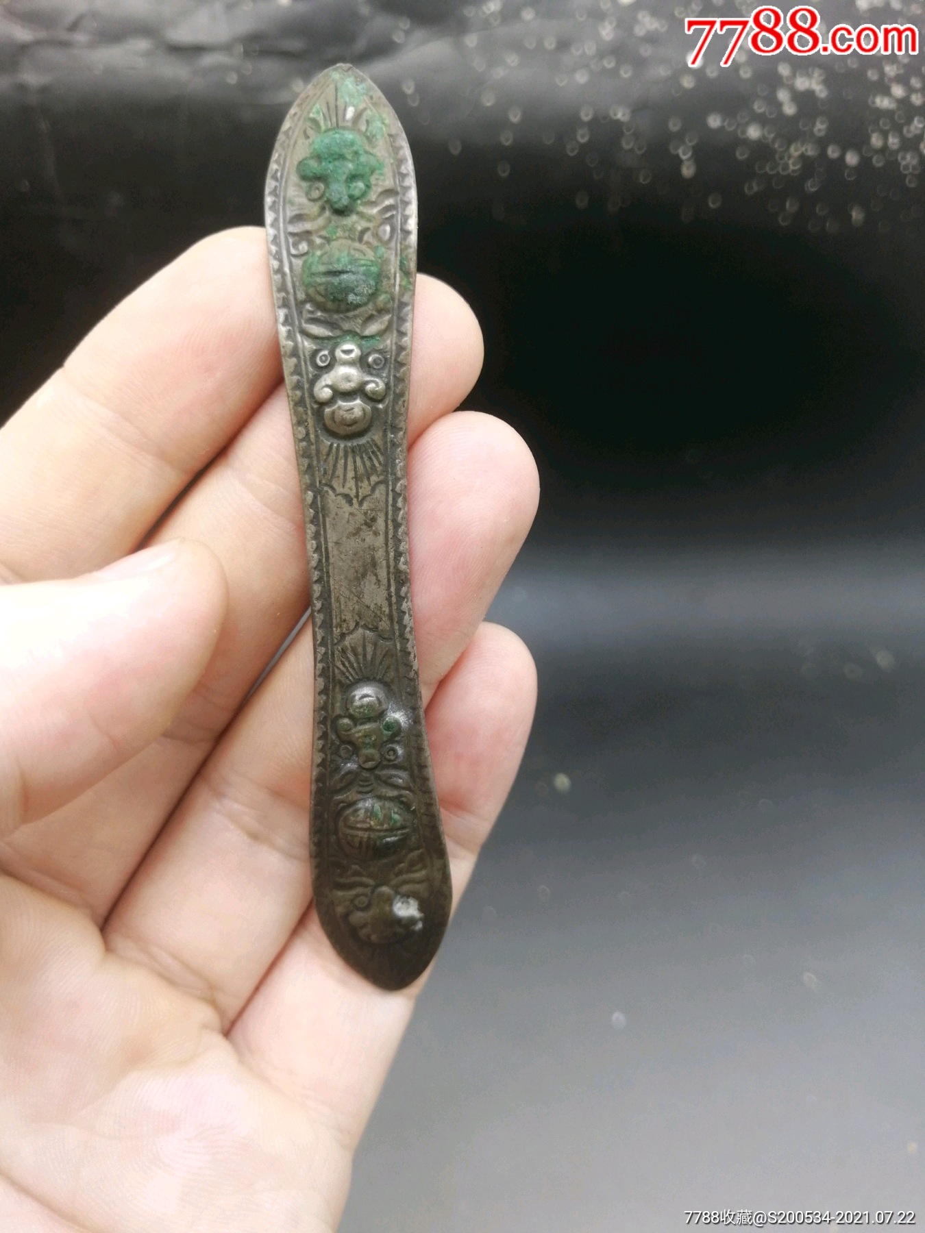 首饰家传银器老簪子银器杂件古玩收藏古董礼品家传清代福寿纹银-价格
