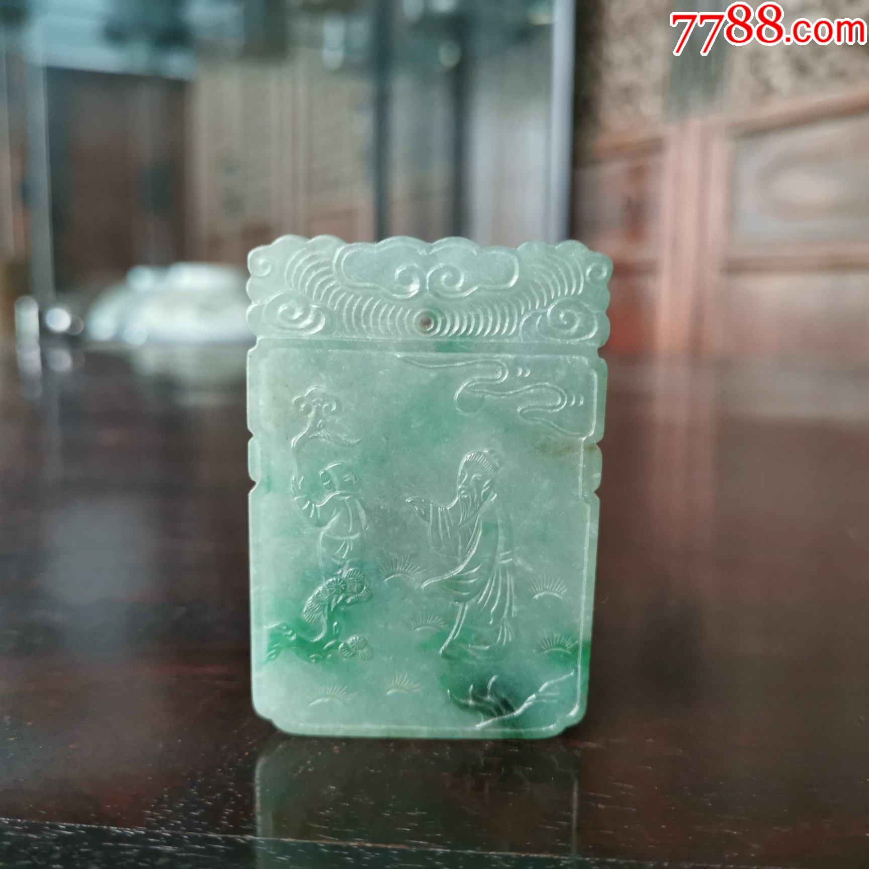 清代翡翠牌子翠玉子冈牌_价格6000元_第1张_7788收藏__收藏热线
