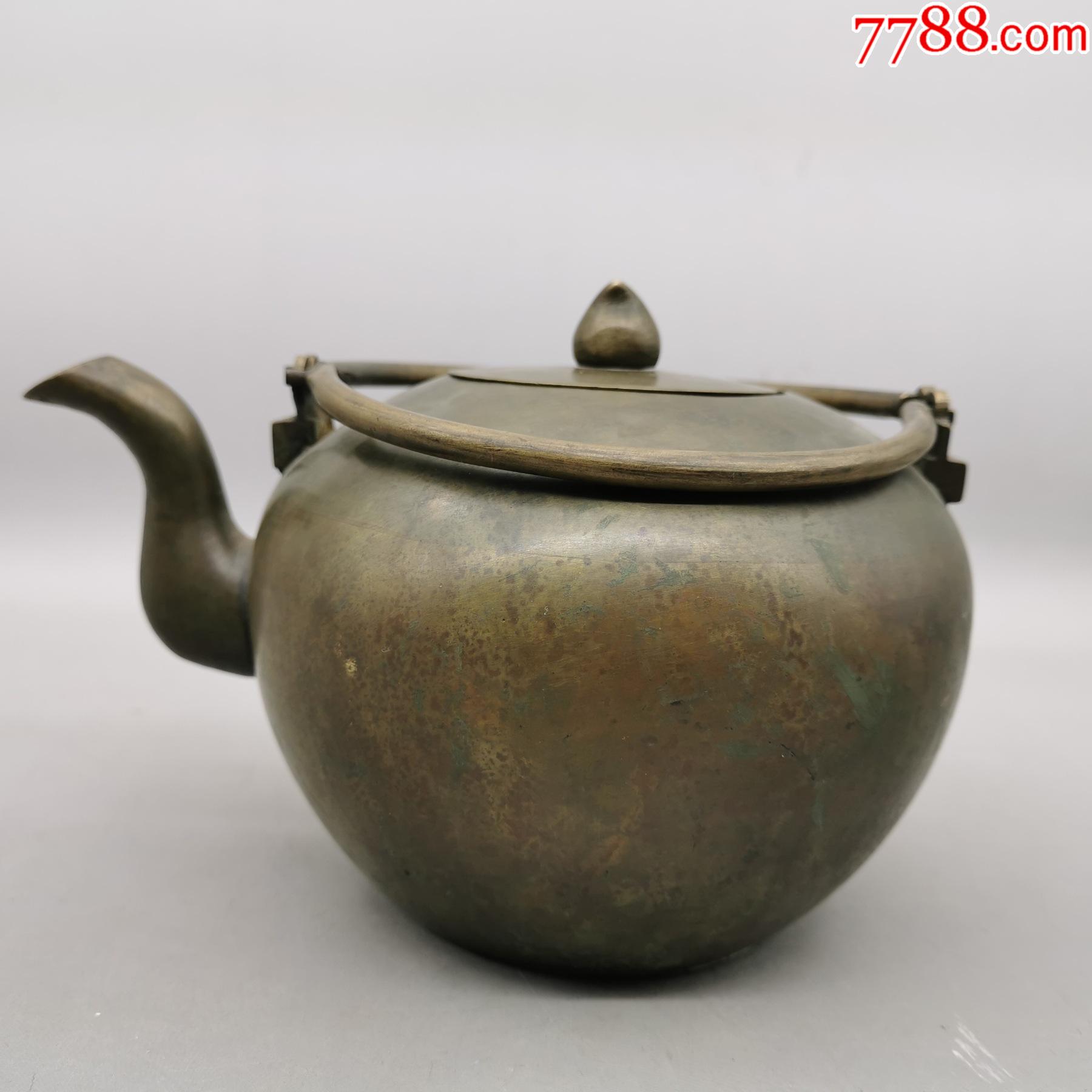 清代黄铜茶壶