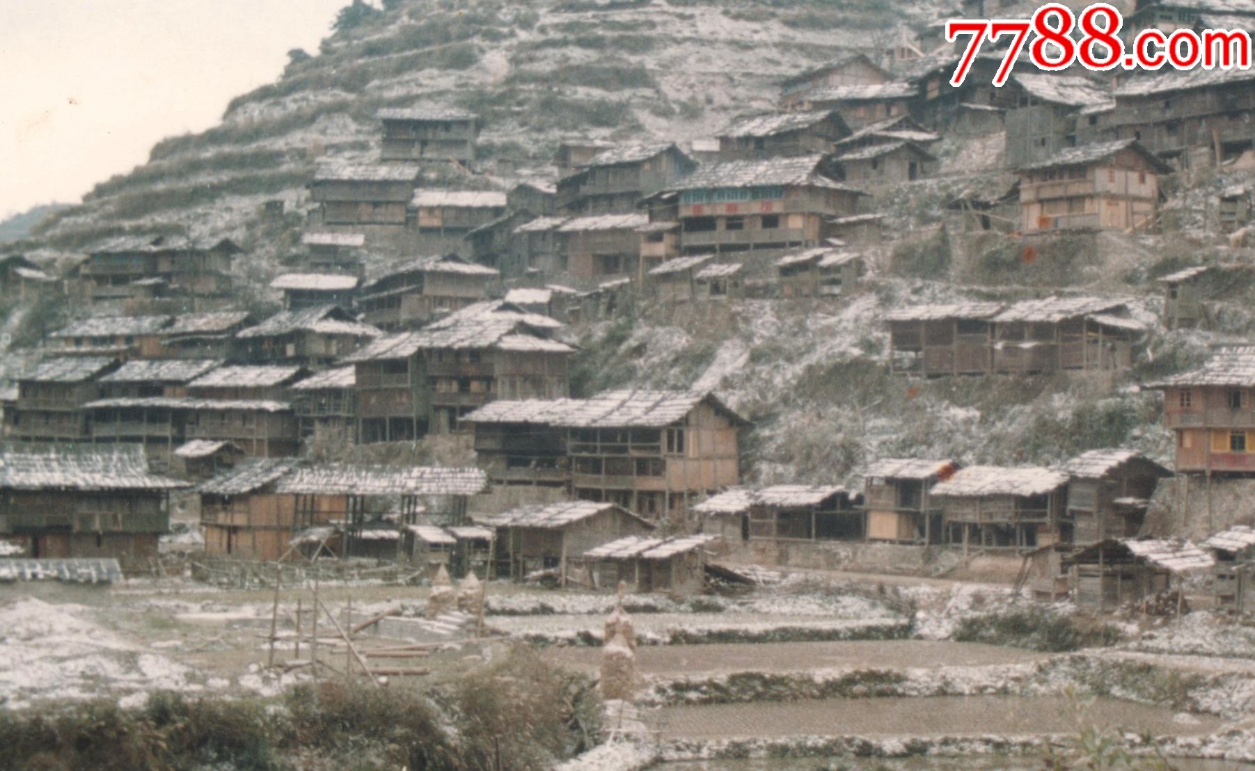 九十年代,贵州千户苗寨老照片,未经旅游开发前的原始场景,珍贵影像