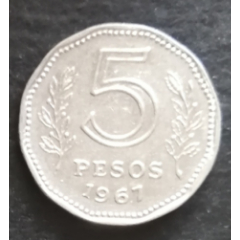 阿根廷硬币5pesos1967