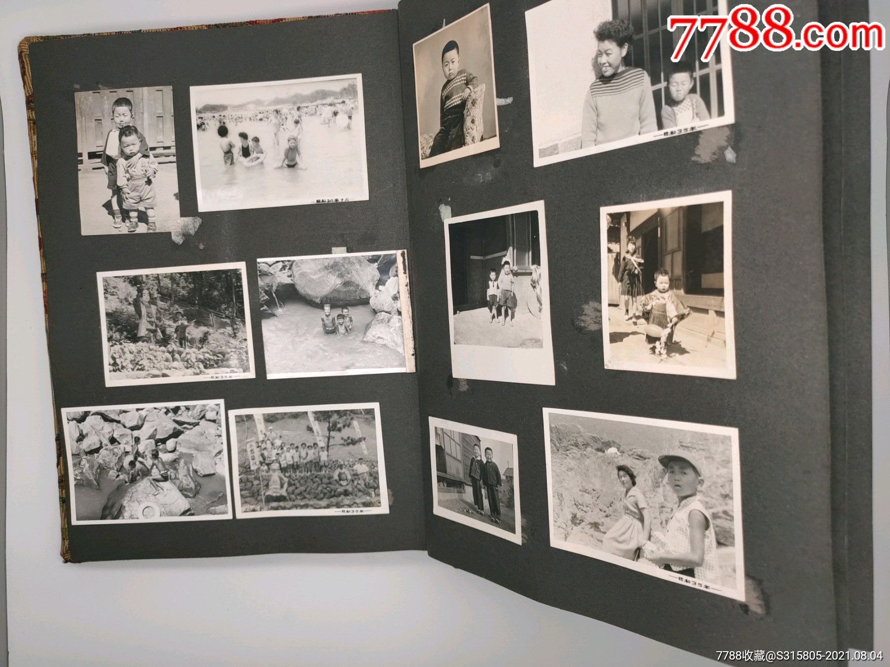 日本家庭相册老照片黑白照人物写真家庭生活风景照儿童照片老相册