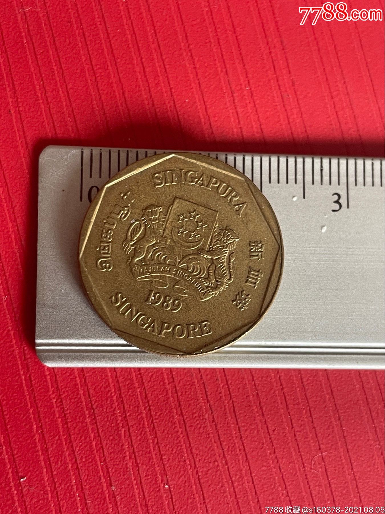 新加坡硬币铜币1元198*年新加坡共和国