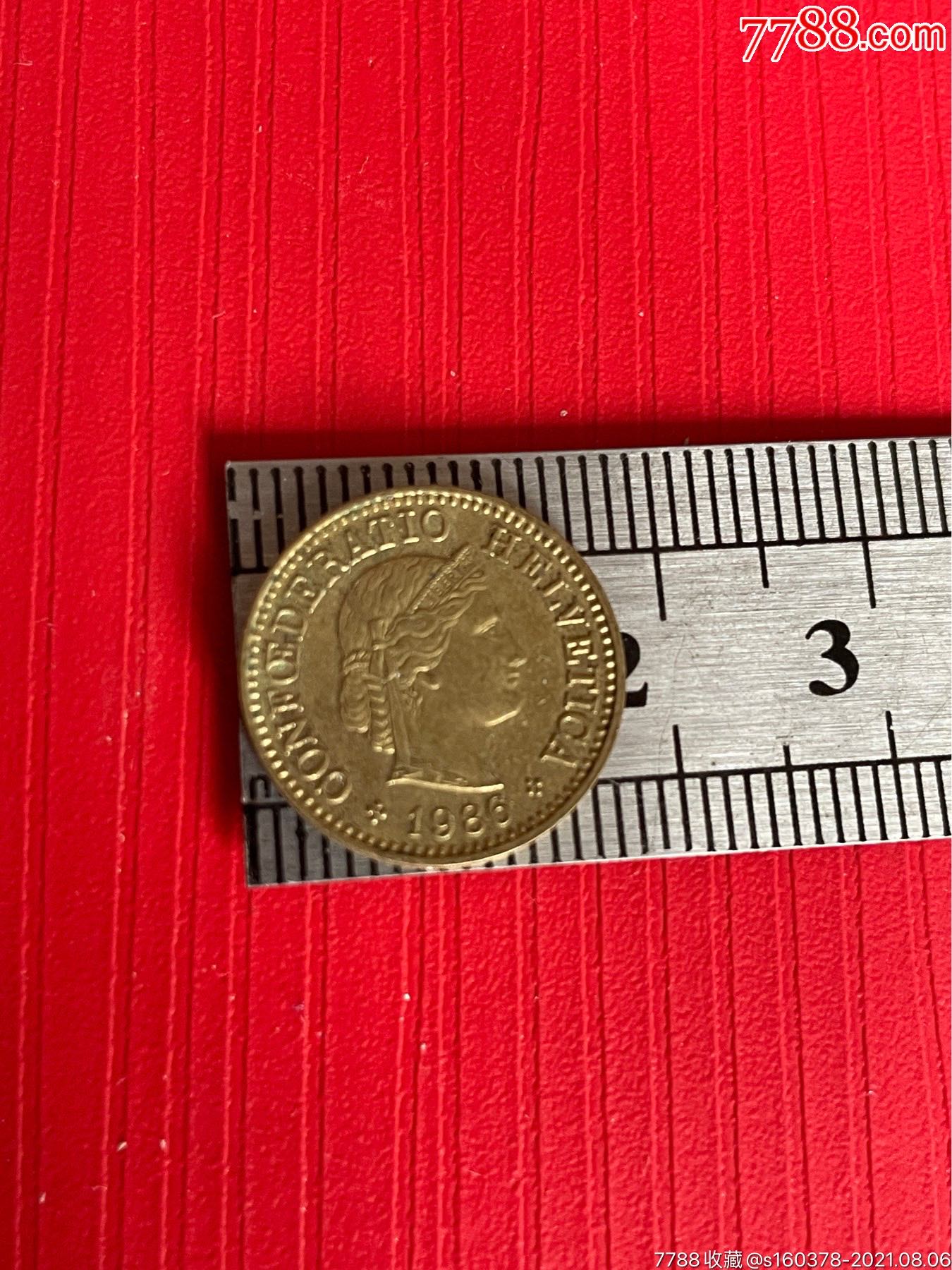 瑞士硬币1986年5分硬币外国钱币