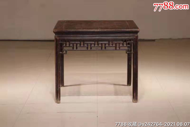 清代榆木方台装芯板柏木9493高83