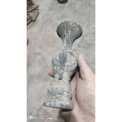 铜皿盛具;铜壶一个双凤齐飞乾隆年制高22厘米_同行交流