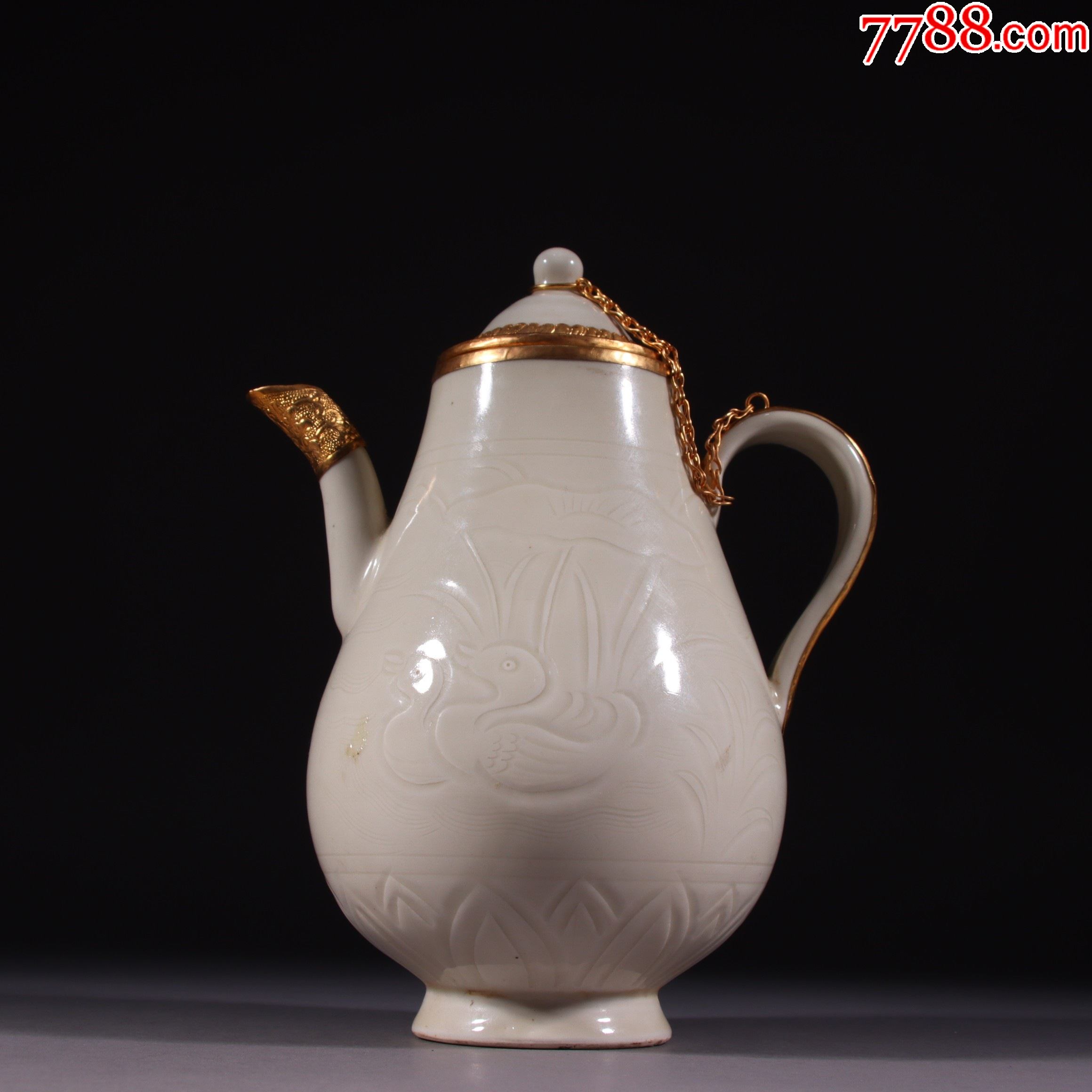 定窑白瓷包金执壶a102s60f