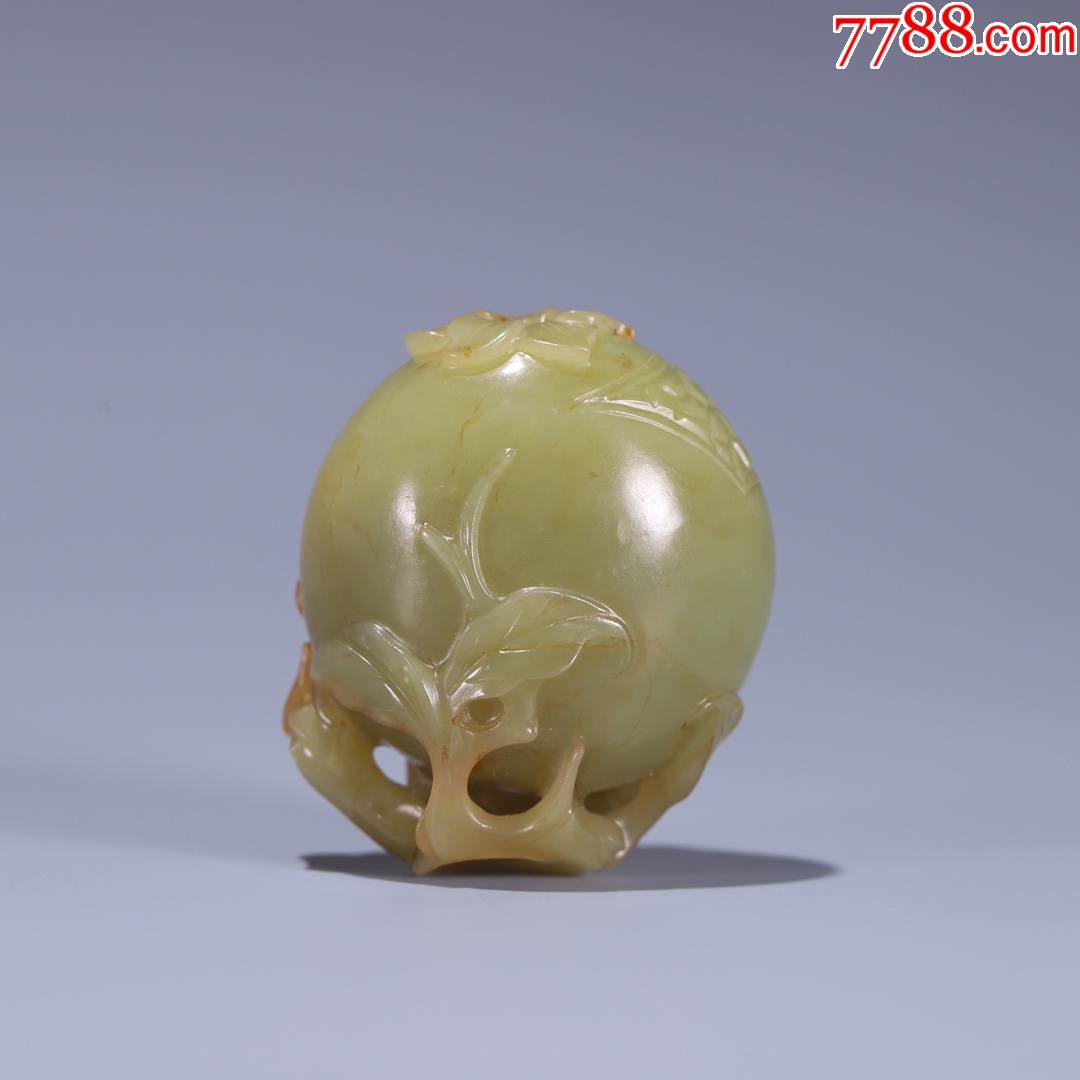 和田黄玉石榴雕件