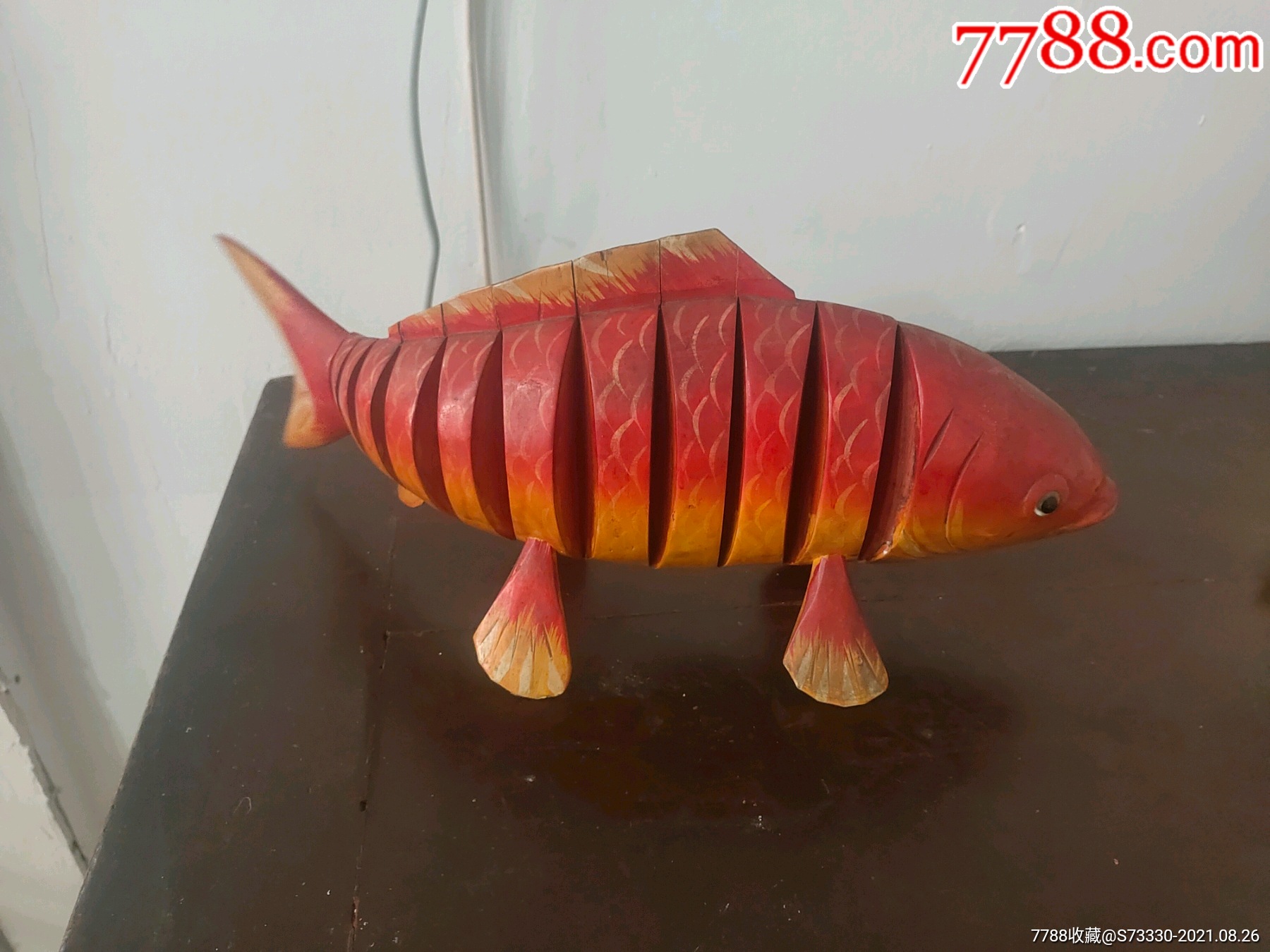 七八十年代,木头大鲤鱼-其他传统玩具-7788棋牌玩具