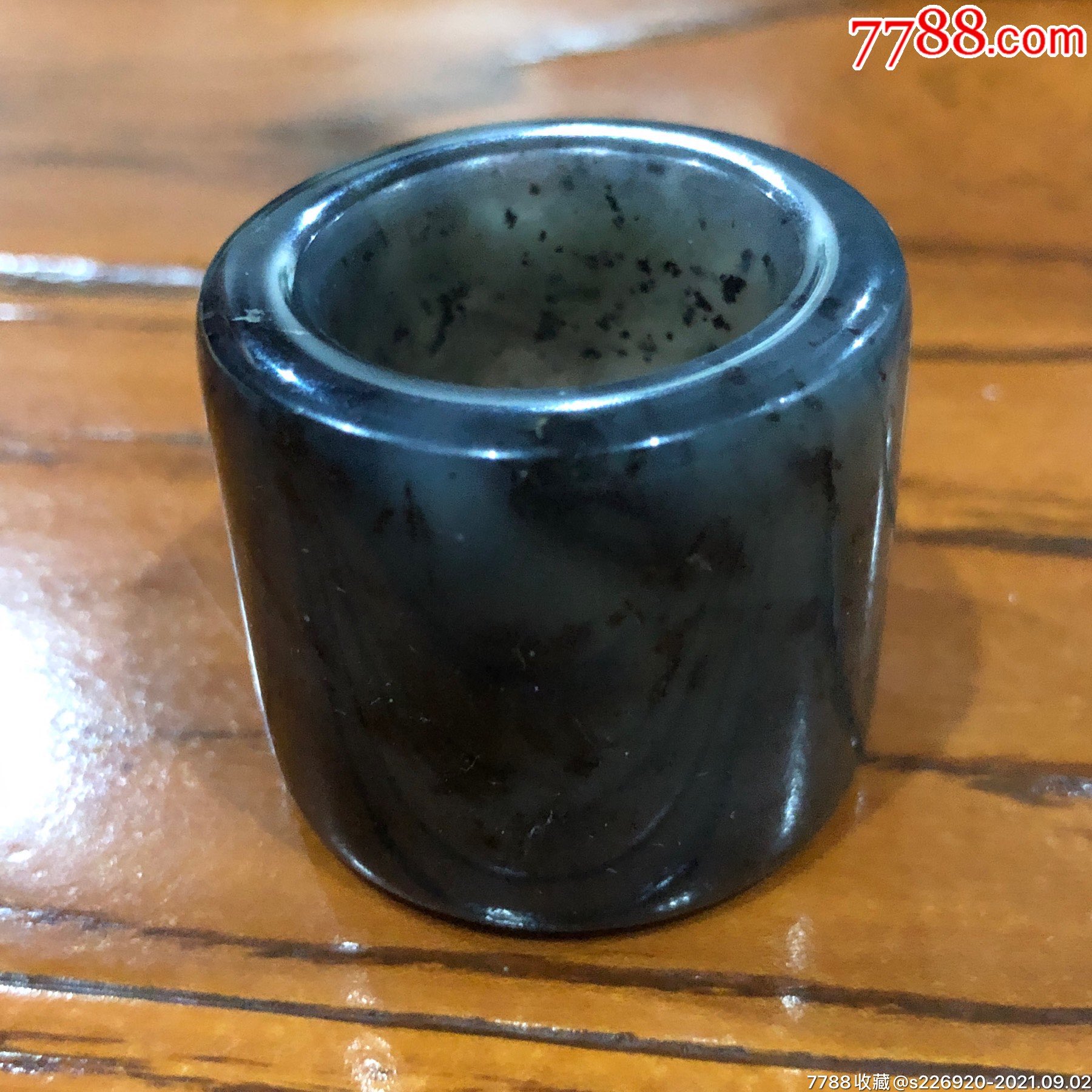 青花岫玉扳指9-2-16