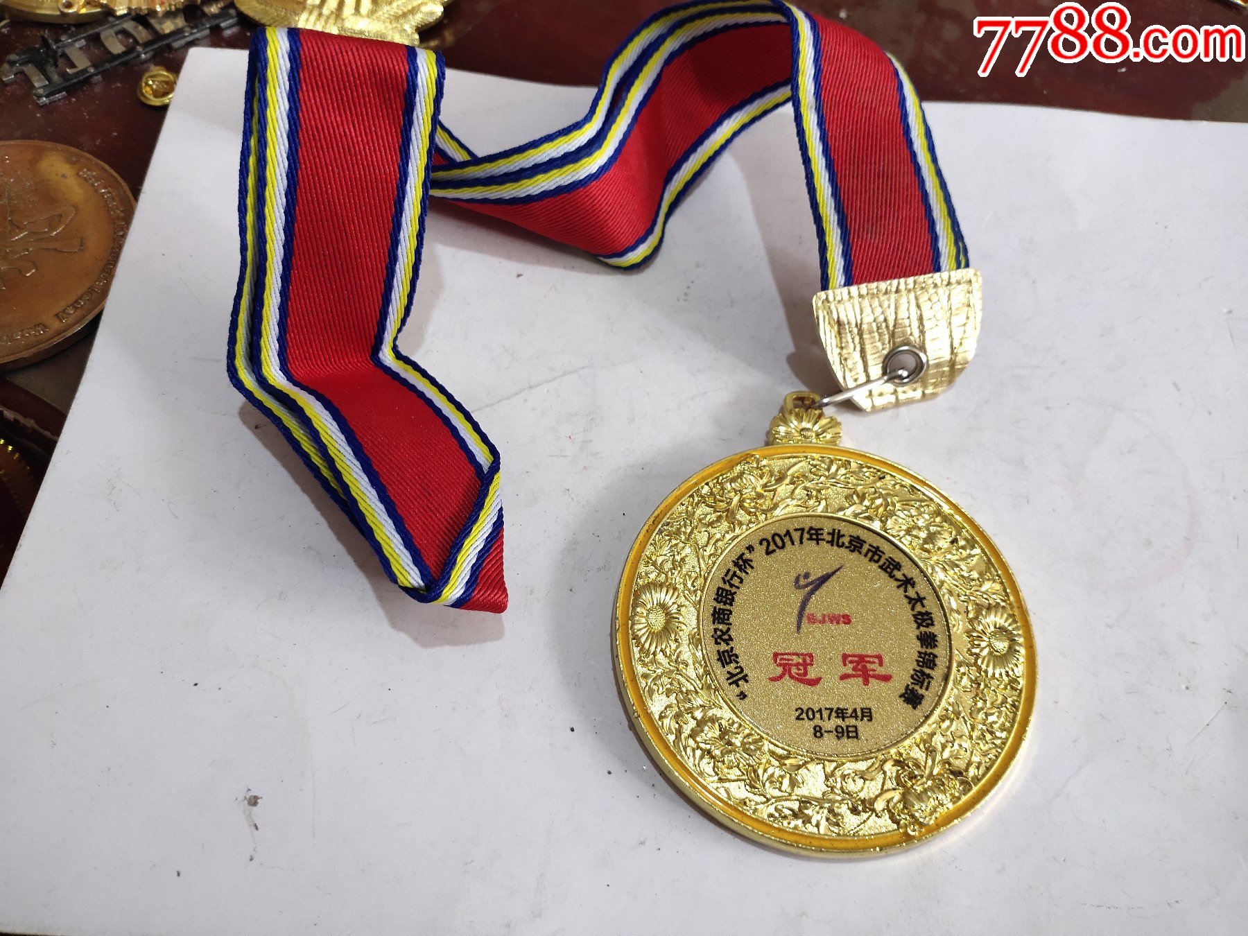 北京农商银行杯2017年北京市武术太极拳锦标赛冠军奖章-体育运动徽章