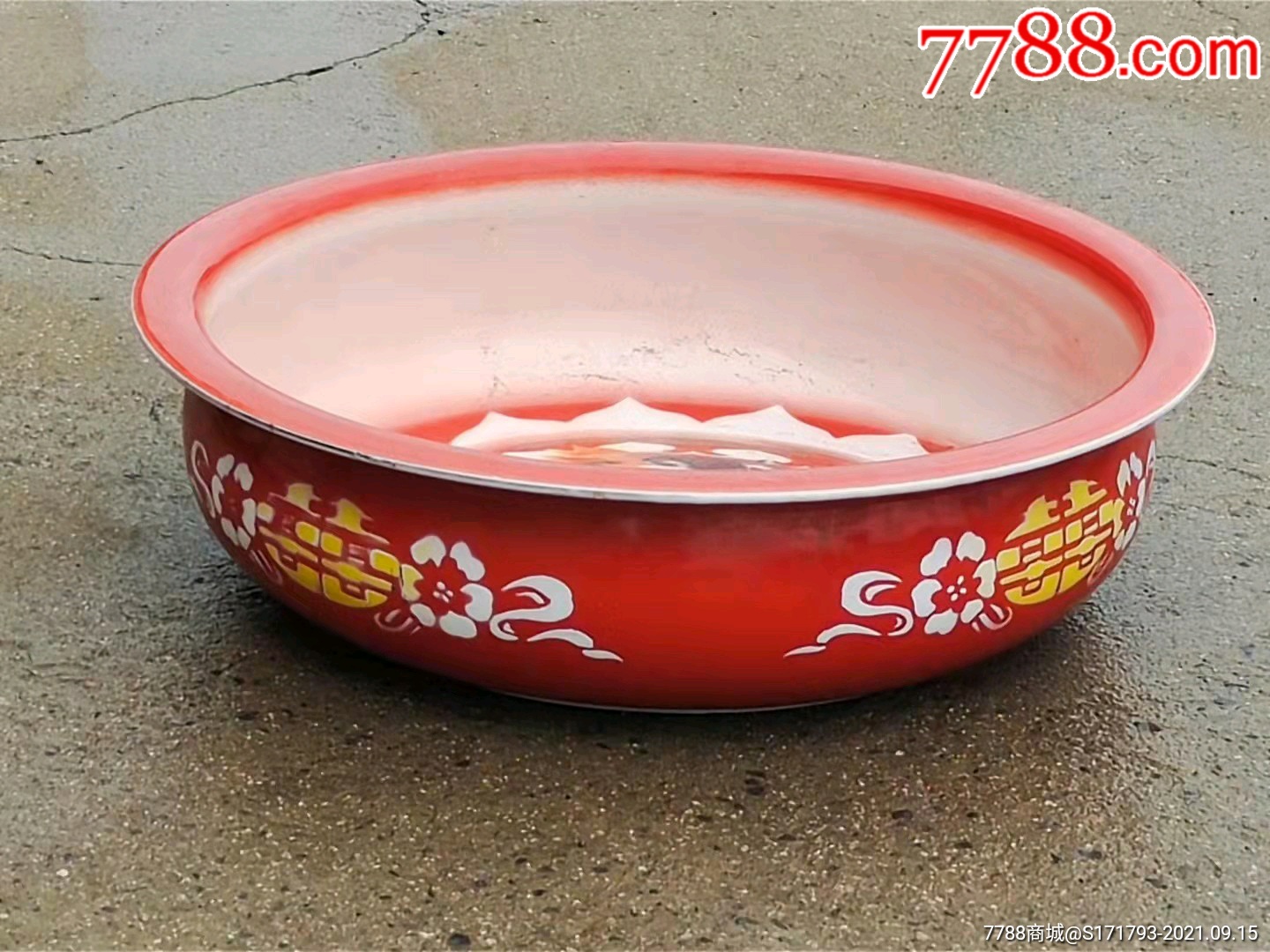 下乡收七/八十年代,老搪瓷盆一个,尺寸品相如图_价格360元_第1张_7788